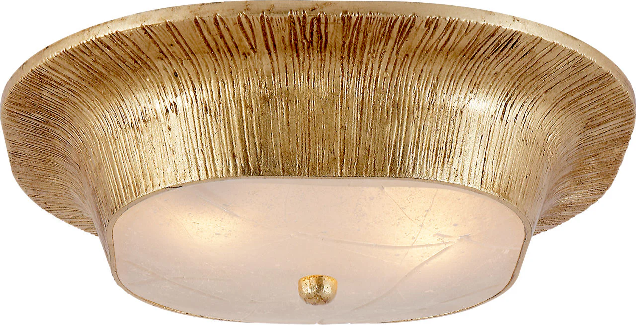 Utopia Round Flush Mount | Gild | Fractured Glass - Image 1