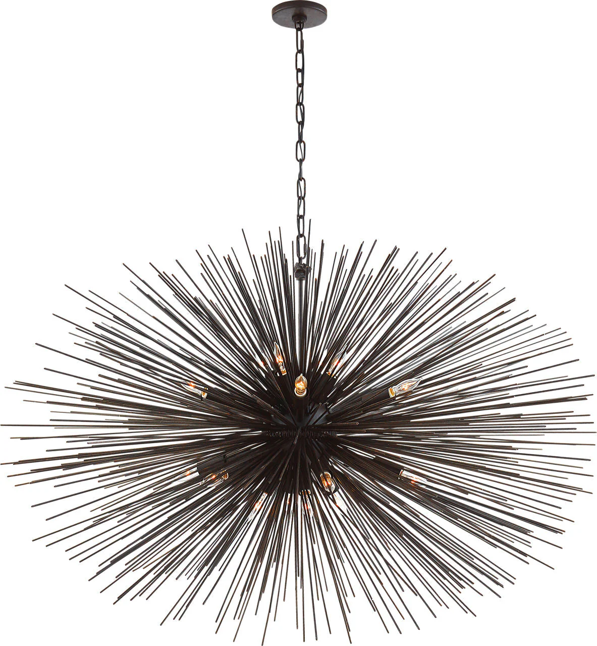 Strada Large Oval Chandelier | Aged Iron - Image 1