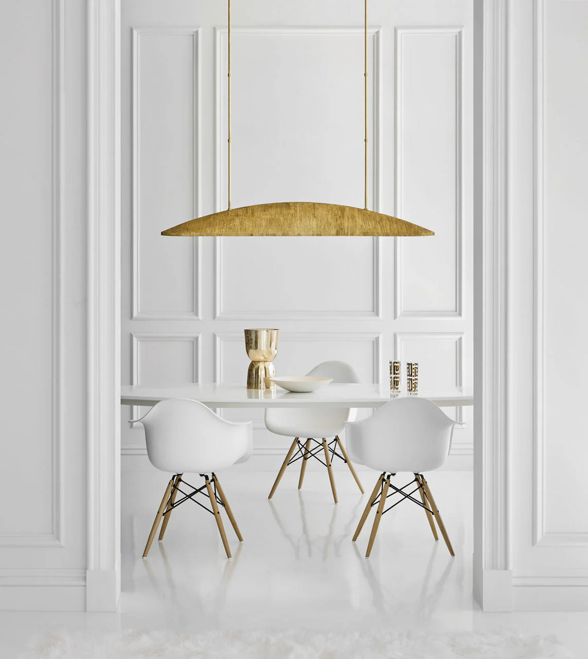 Utopia Large Linear Pendant | Gild | Frosted Acrylic - Image 2