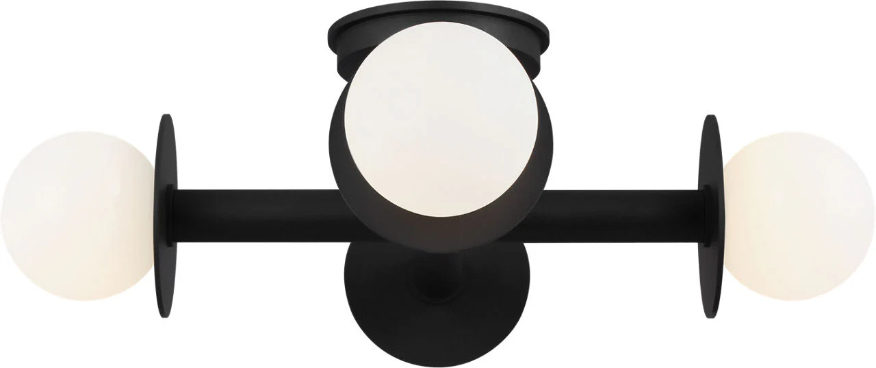 Nodes Semi-Flush Mount Midnight Black - Image 2