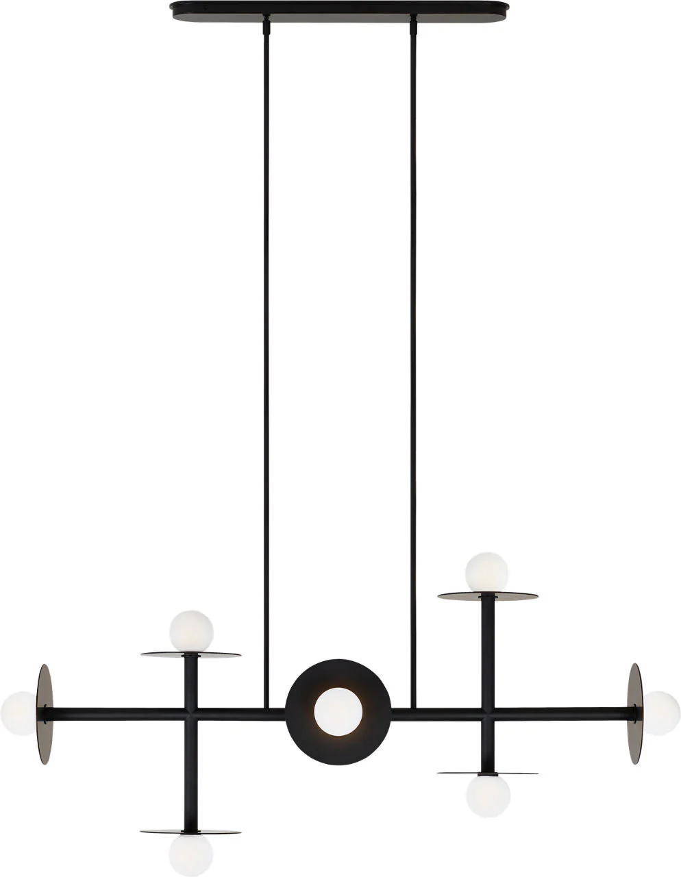 Nodes Large Linear Chandelier | Midnight Black - Image 2