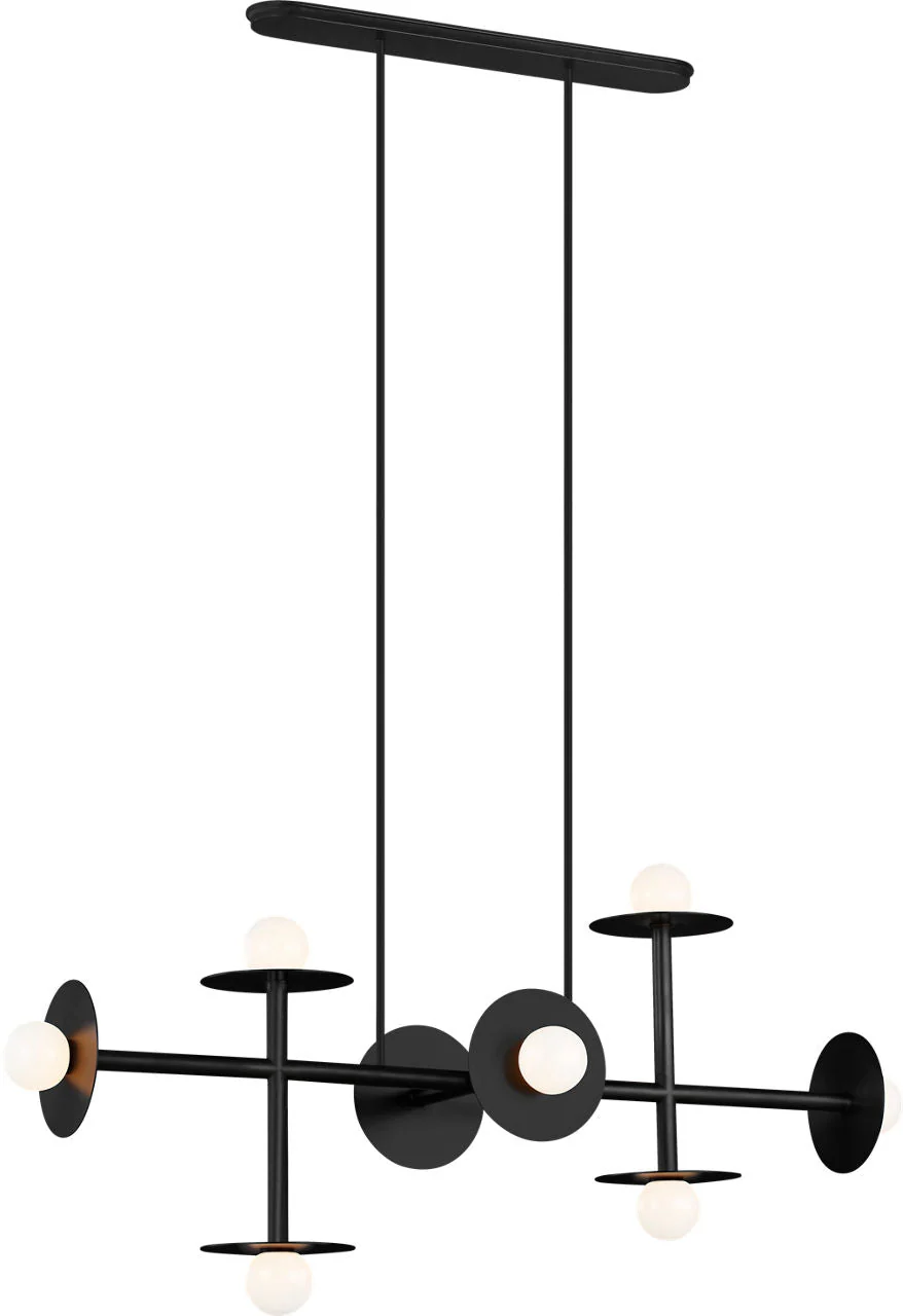 Nodes Large Linear Chandelier | Midnight Black - Image 3
