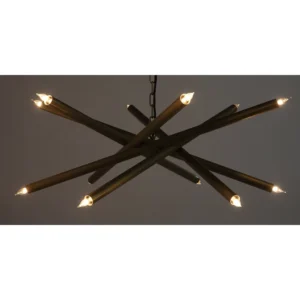 Ikram Chandelier | Small | Metal with Brass Finish - Image 1