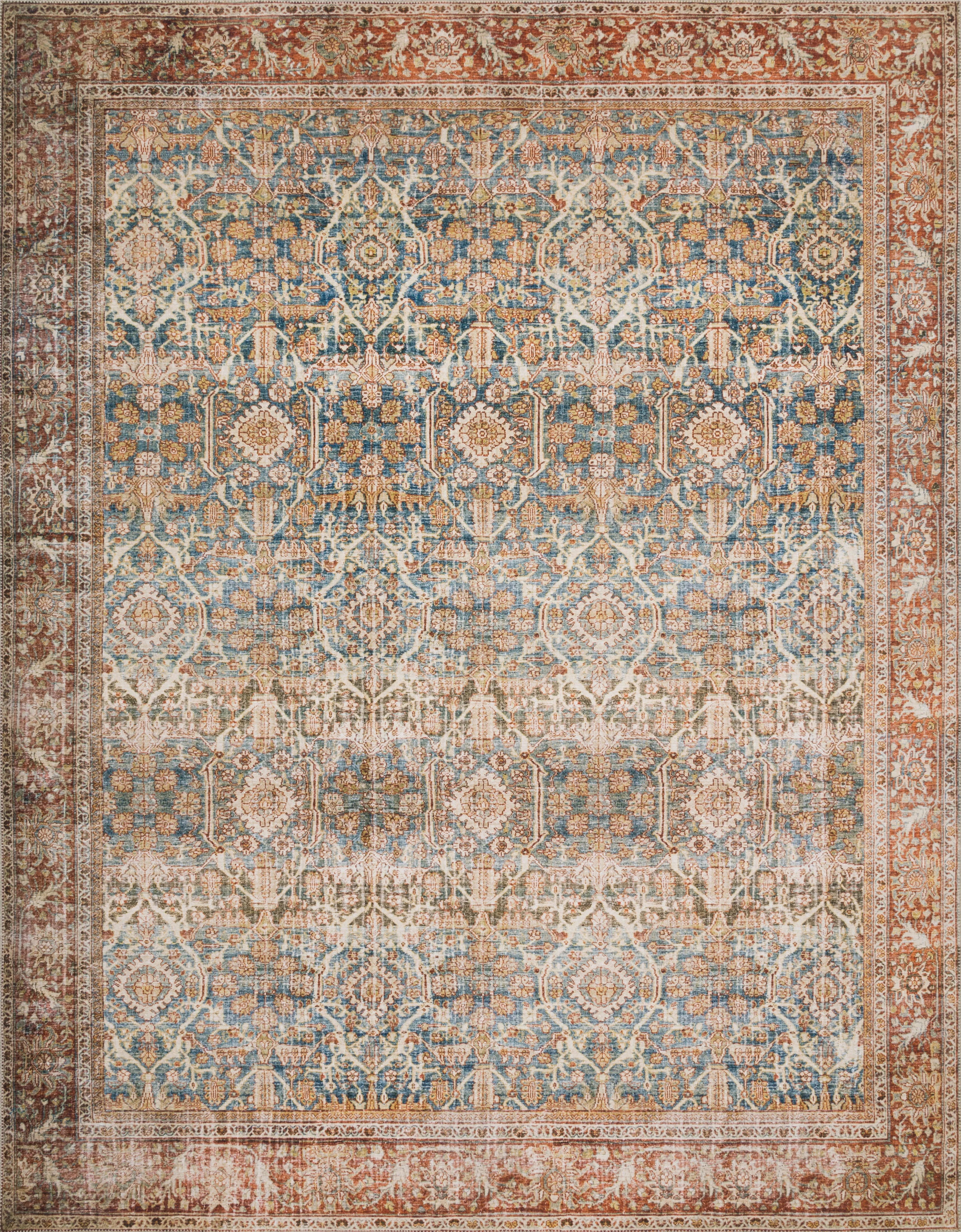 Loloi II | Layla Collection | Ocean / Rust | LAY-04 - Image 1