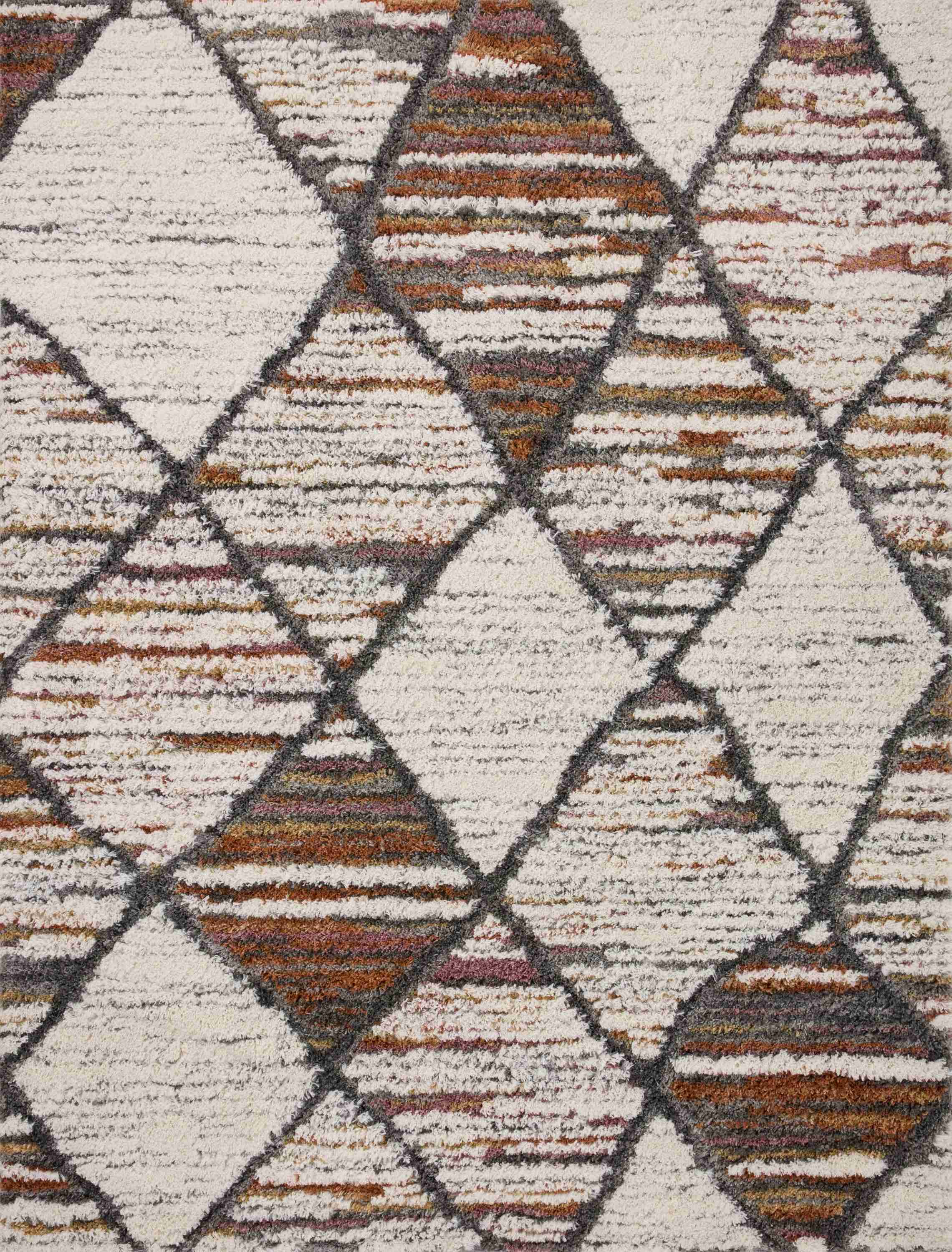 Loloi | Levitt Shag Collection | Ivory / Fiesta | LEV-05 - Image 1