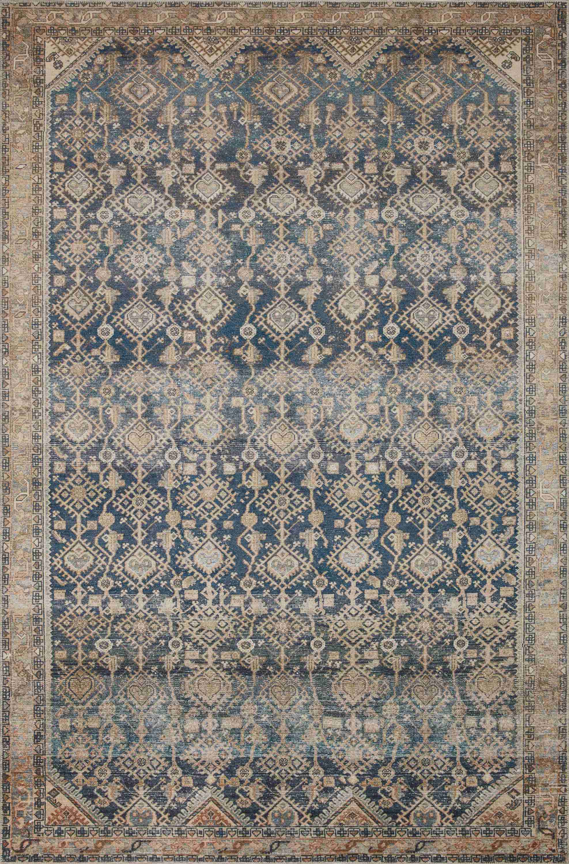 Magnolia Home by Joanna Gaines x Loloi | Lenna Collection | Indigo / Natural | LEA-01 - Image 1