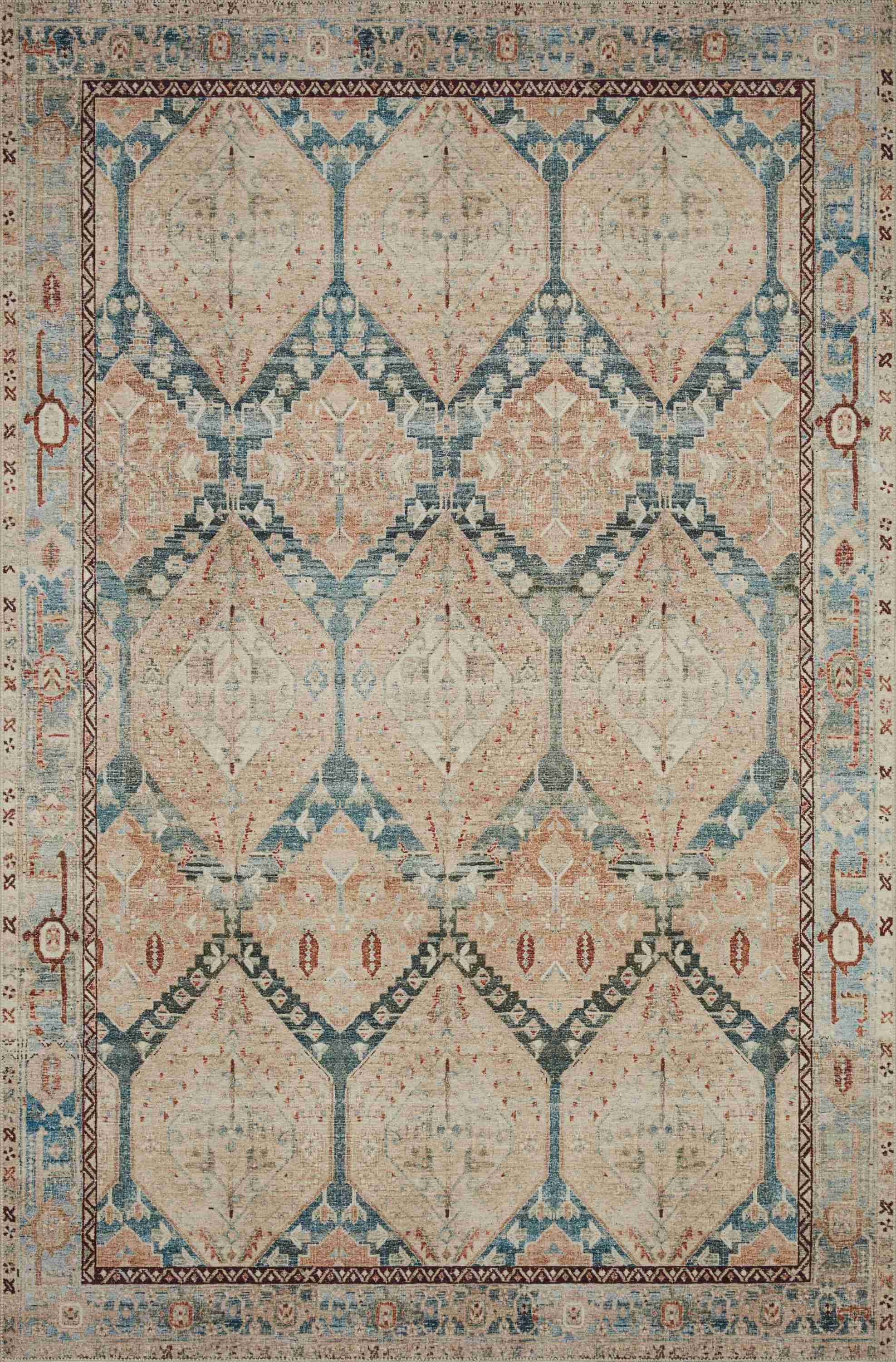 Magnolia Home by Joanna Gaines x Loloi | Lenna Collection | Denim / Sand | LEA-05 - Image 1