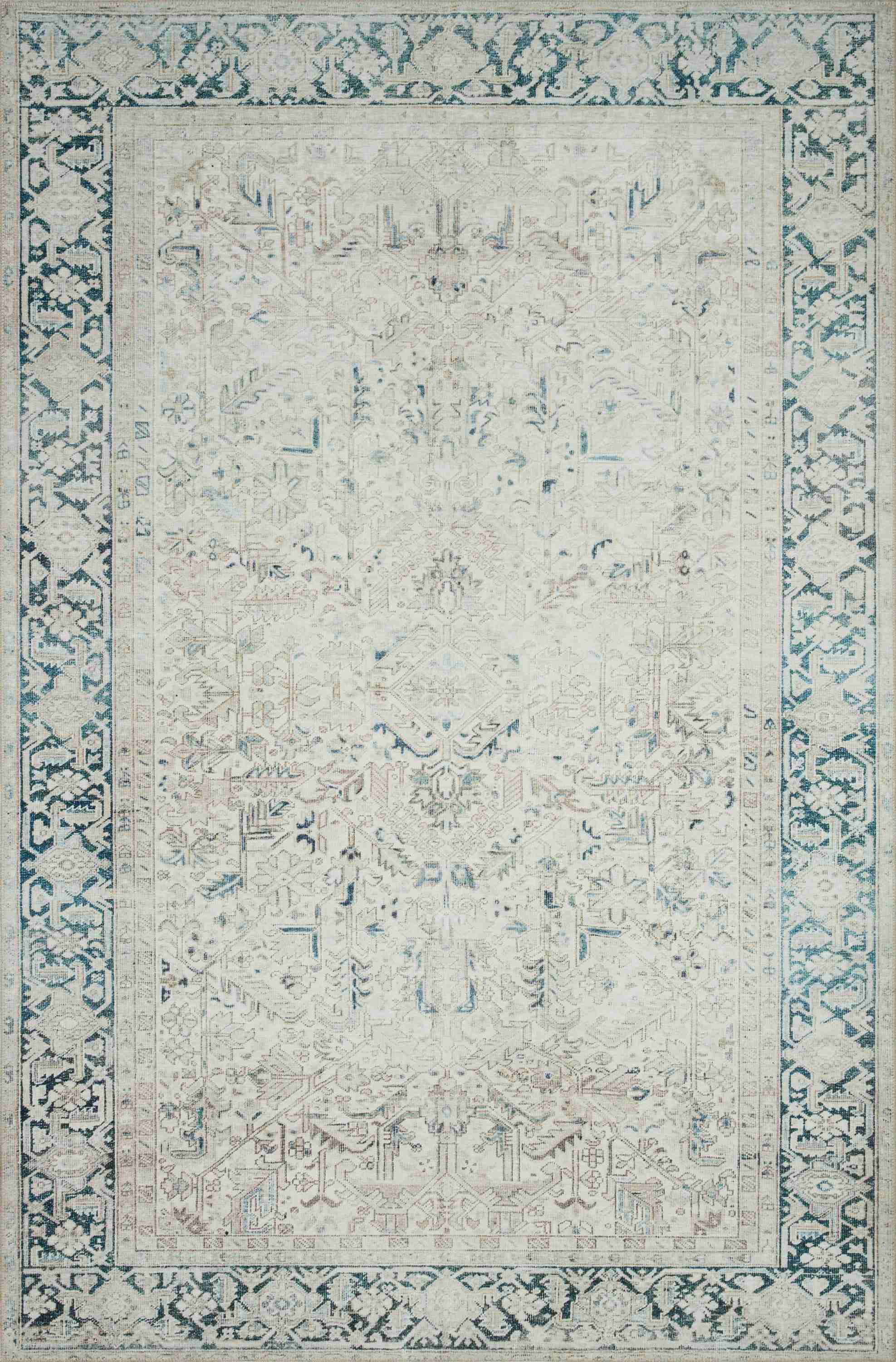 Magnolia Home by Joanna Gaines x Loloi | Lenna Collection | Natural / Denim | LEA-06 - Image 1