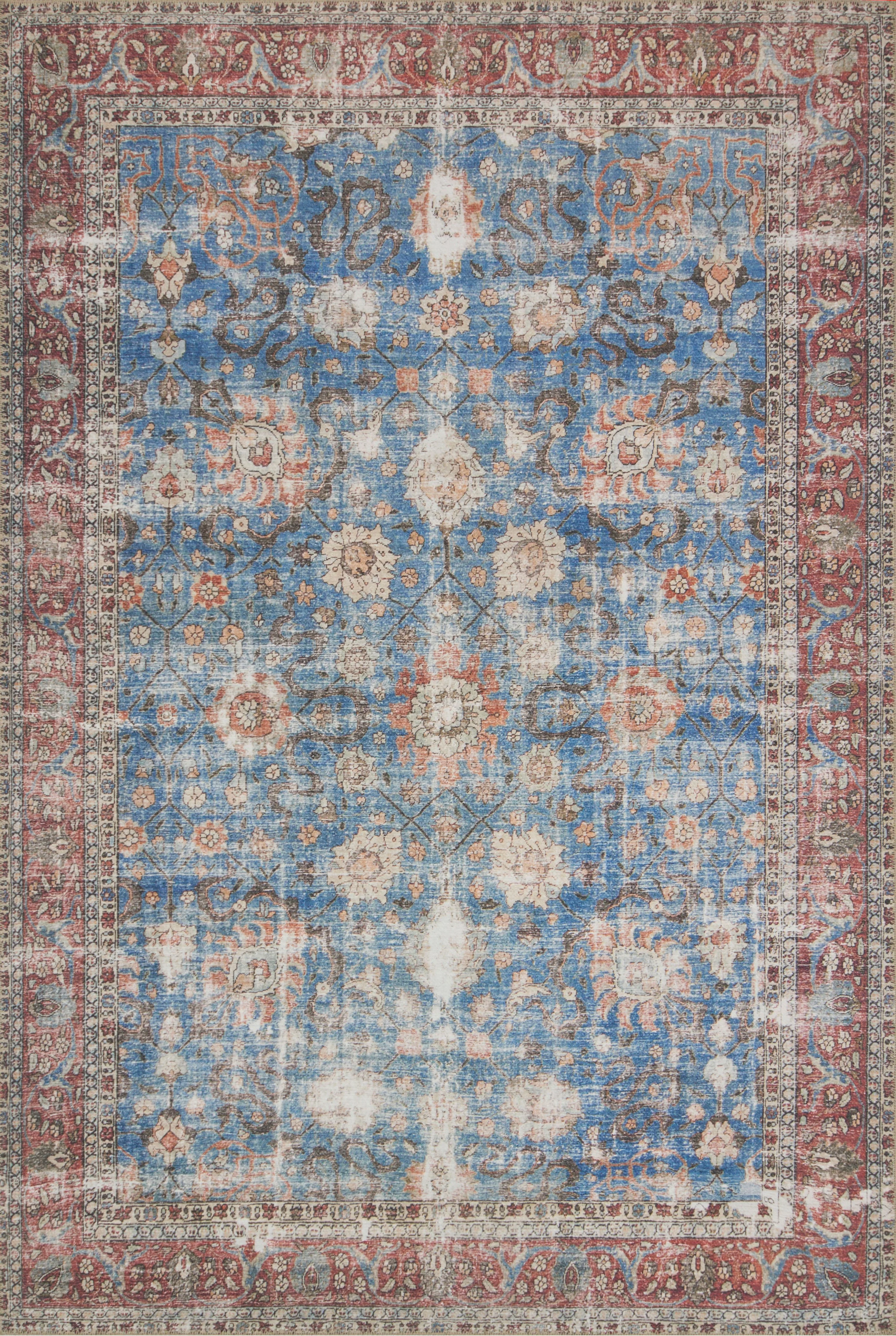 Loloi II | Loren Collection | Blue / Brick | LQ-01 - Image 1
