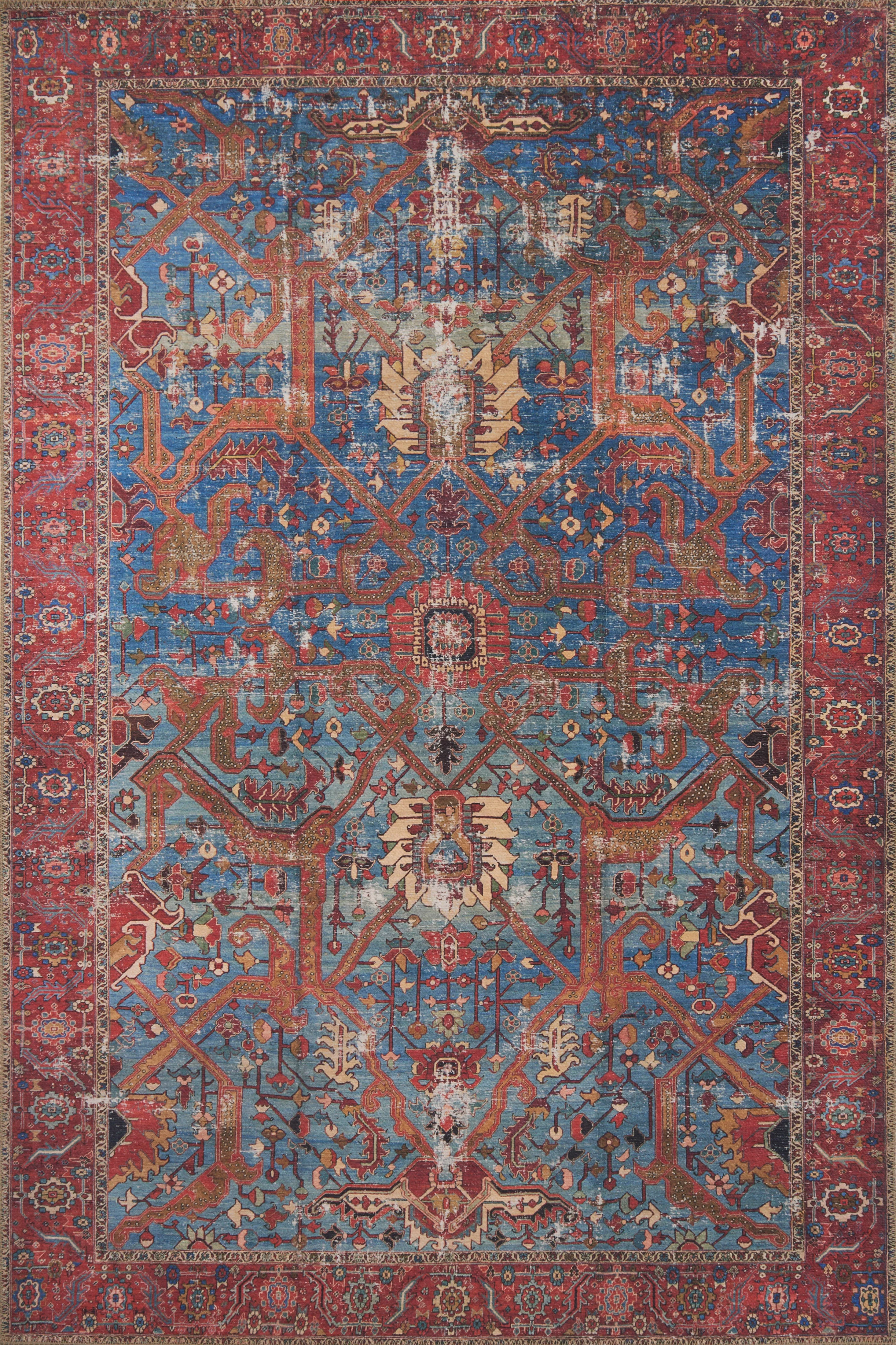 Loloi II | Loren Collection | Blue / Red | LQ-10 - Image 1