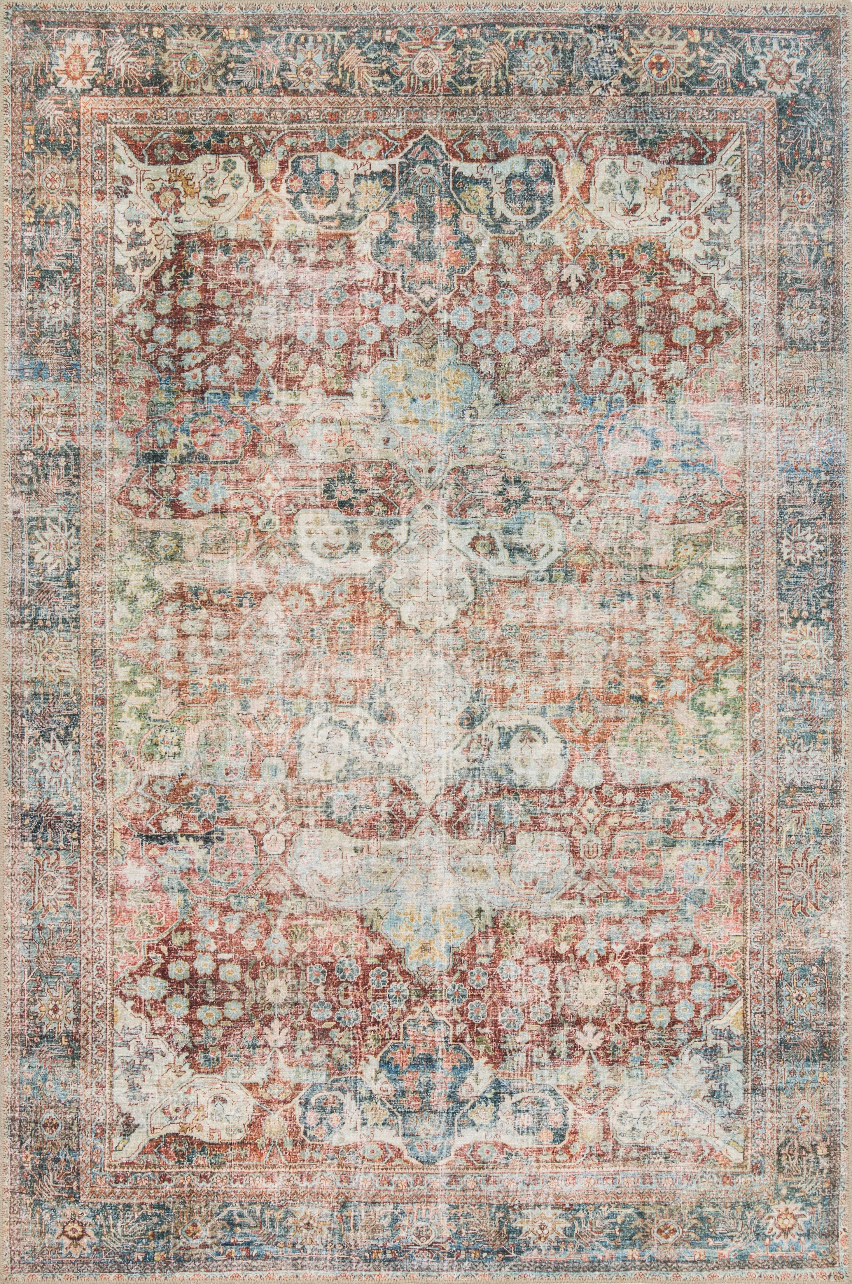 Loloi II | Loren Collection | Brick / Multi | LQ-14 - Image 1