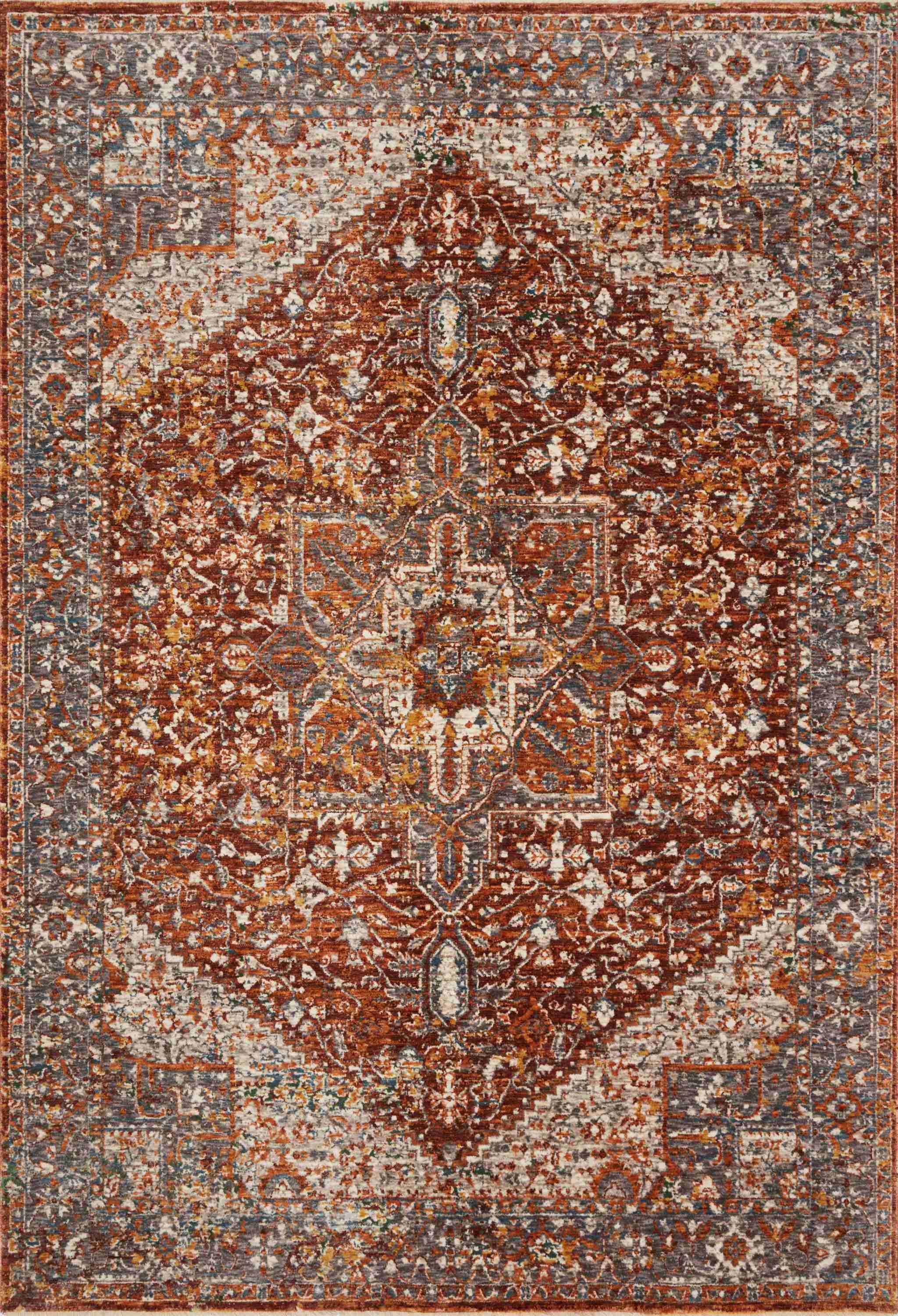 Loloi | Lourdes Collection | Rust / Multi | LOU-02