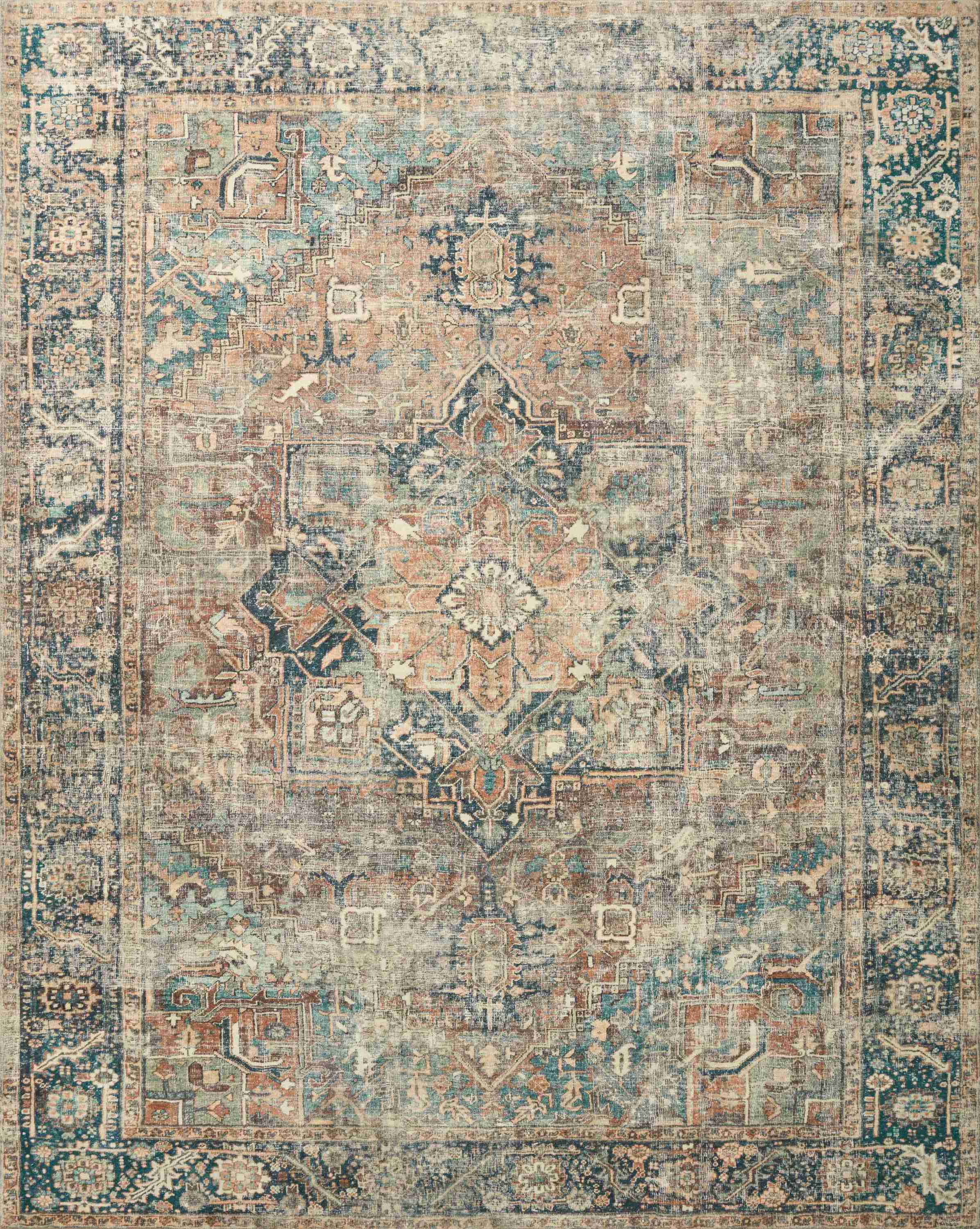 Loloi II | Margot Collection | Terracotta / Lagoon | MAT-02 - Image 1