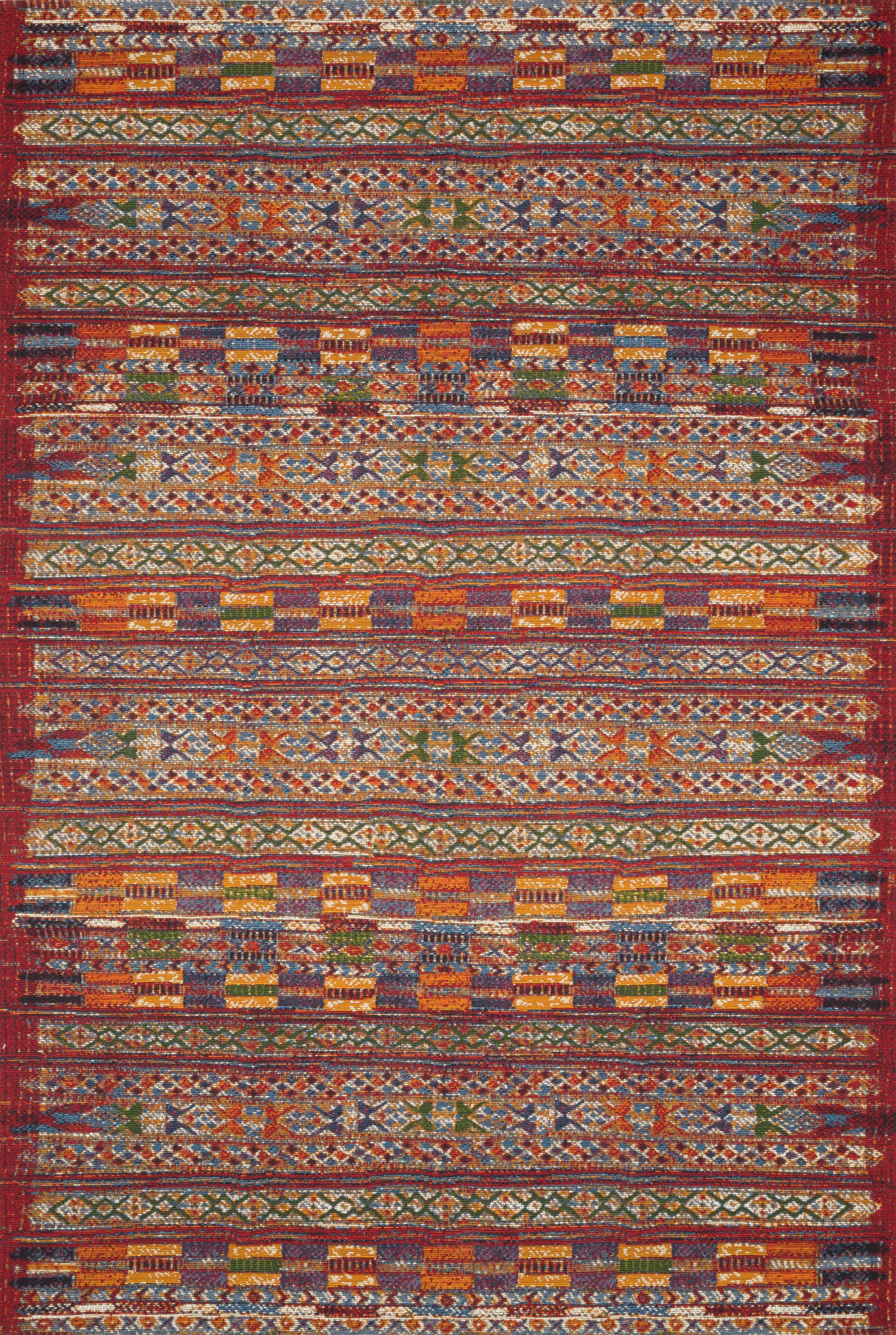Loloi | Mika Collection | Red / Multi | MIK-09 - Image 1