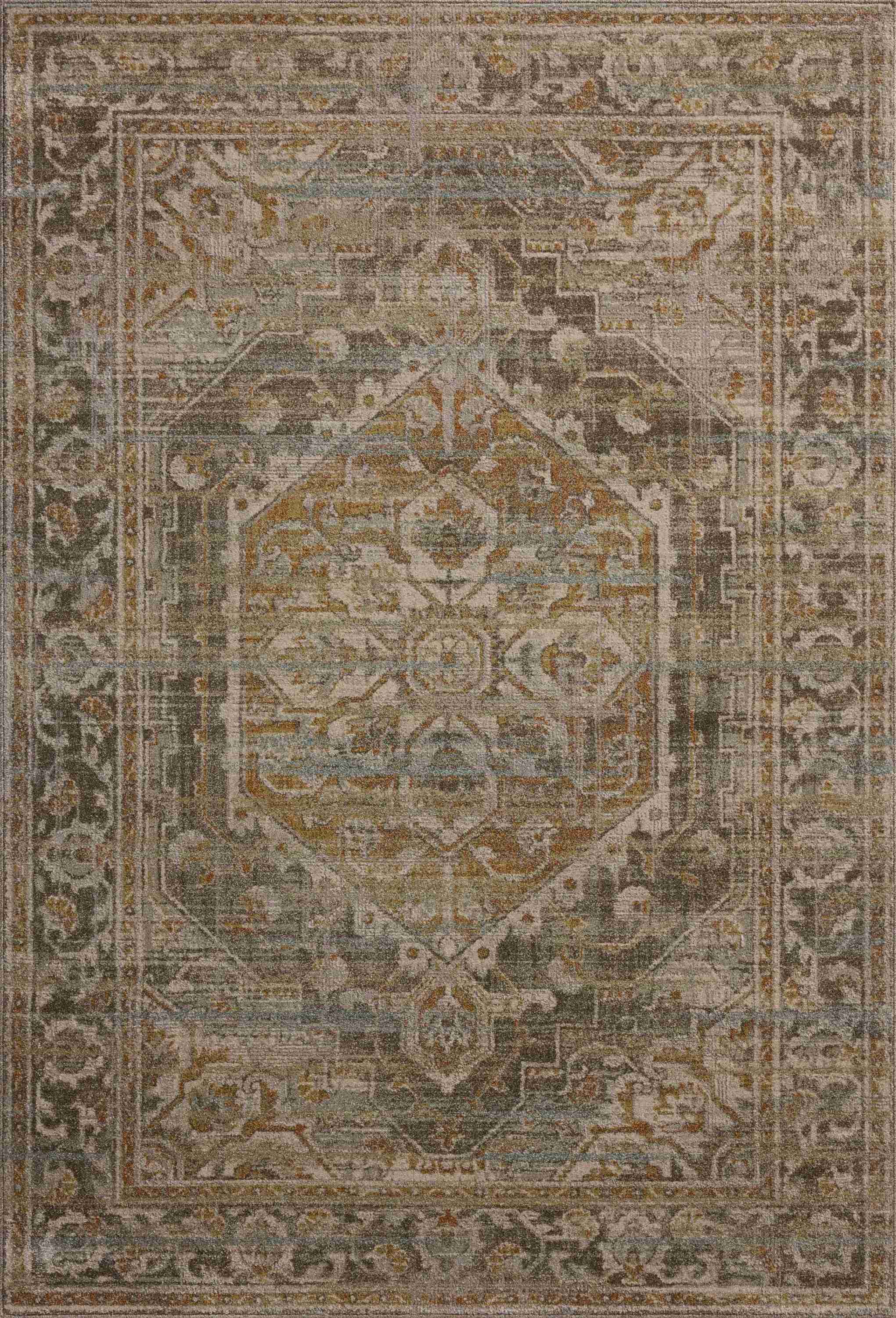 Magnolia Home by Joanna Gaines x Loloi | Mona Collection | Bark / Sunrise | MOA-01 - Image 1