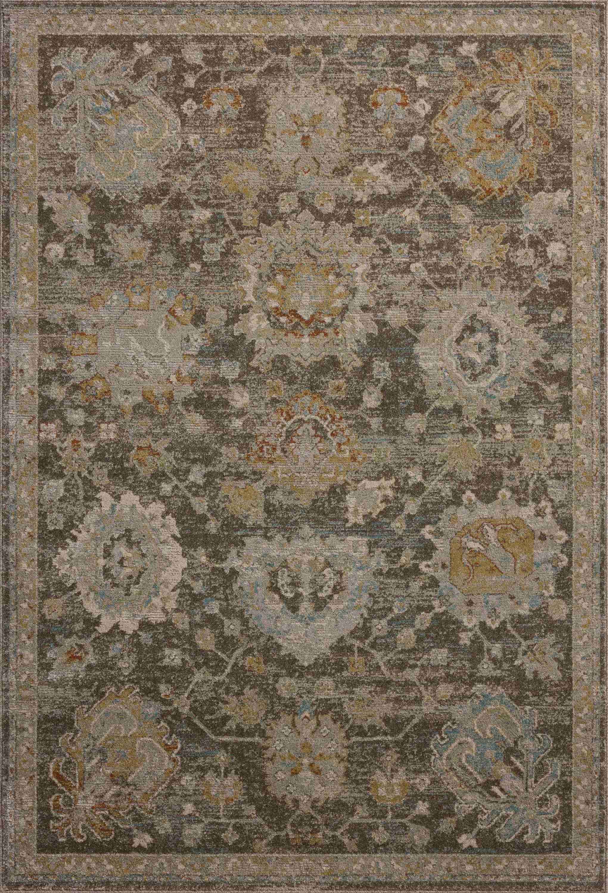 Magnolia Home by Joanna Gaines x Loloi | Mona Collection | Bark / Multi | MOA-02 - Image 1