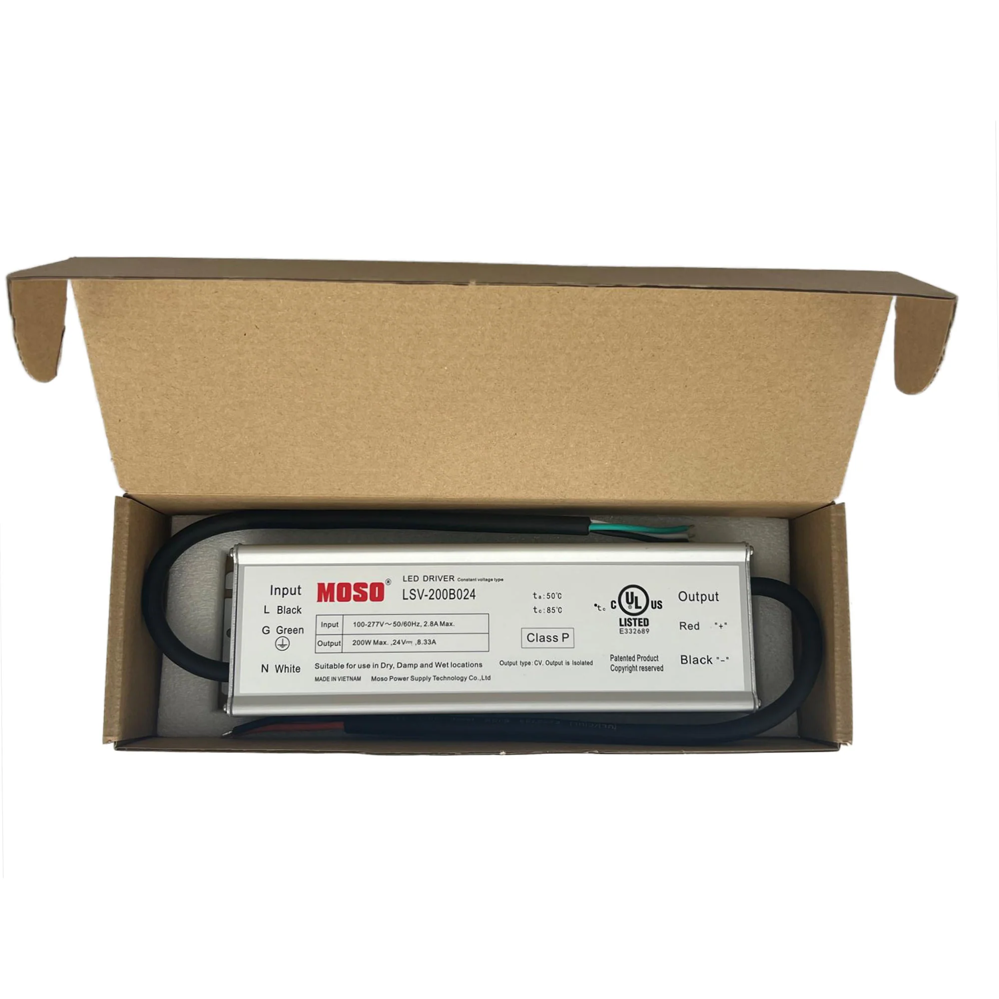 MOSO LSV-200B024 Constant Voltage LED Driver - 200W - 24V - Image 2