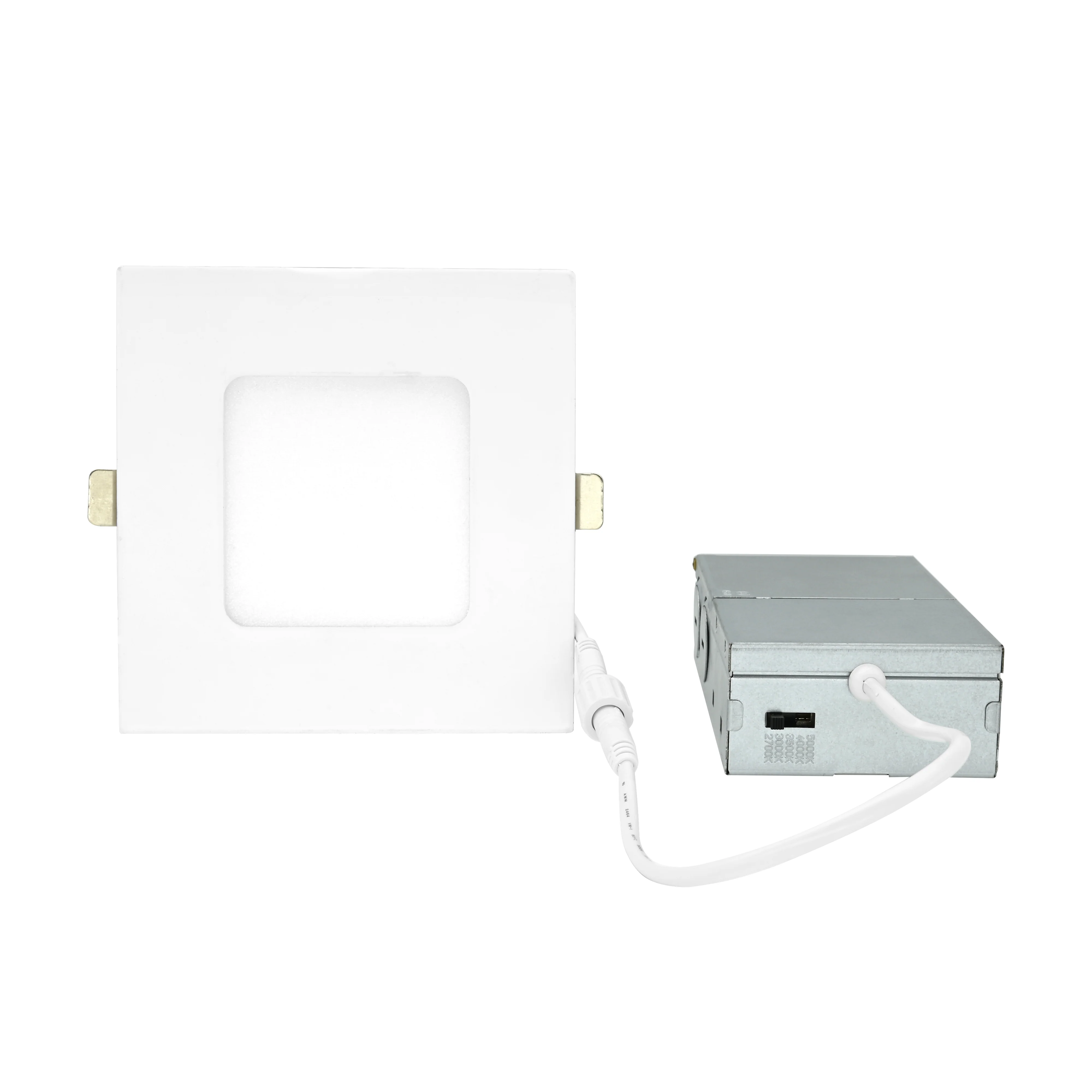 3BRIX 4 Inch 9W Ultra Thin Square Recessed Downlight – 5CCT – 650 lumens #254
