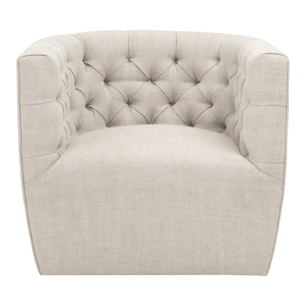 Marcel Swivel Club Chair | Performance Bisque French Linen