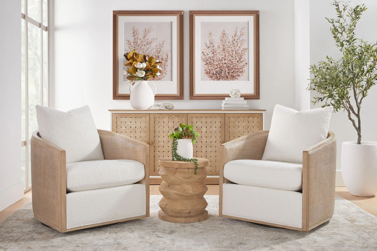 McGuire Swivel Club Chair | Cane - Image 3