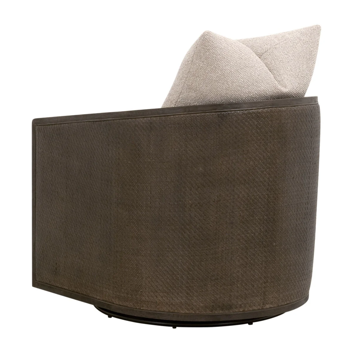 McGuire Swivel Club Chair | Matte Brown Oak - Image 2