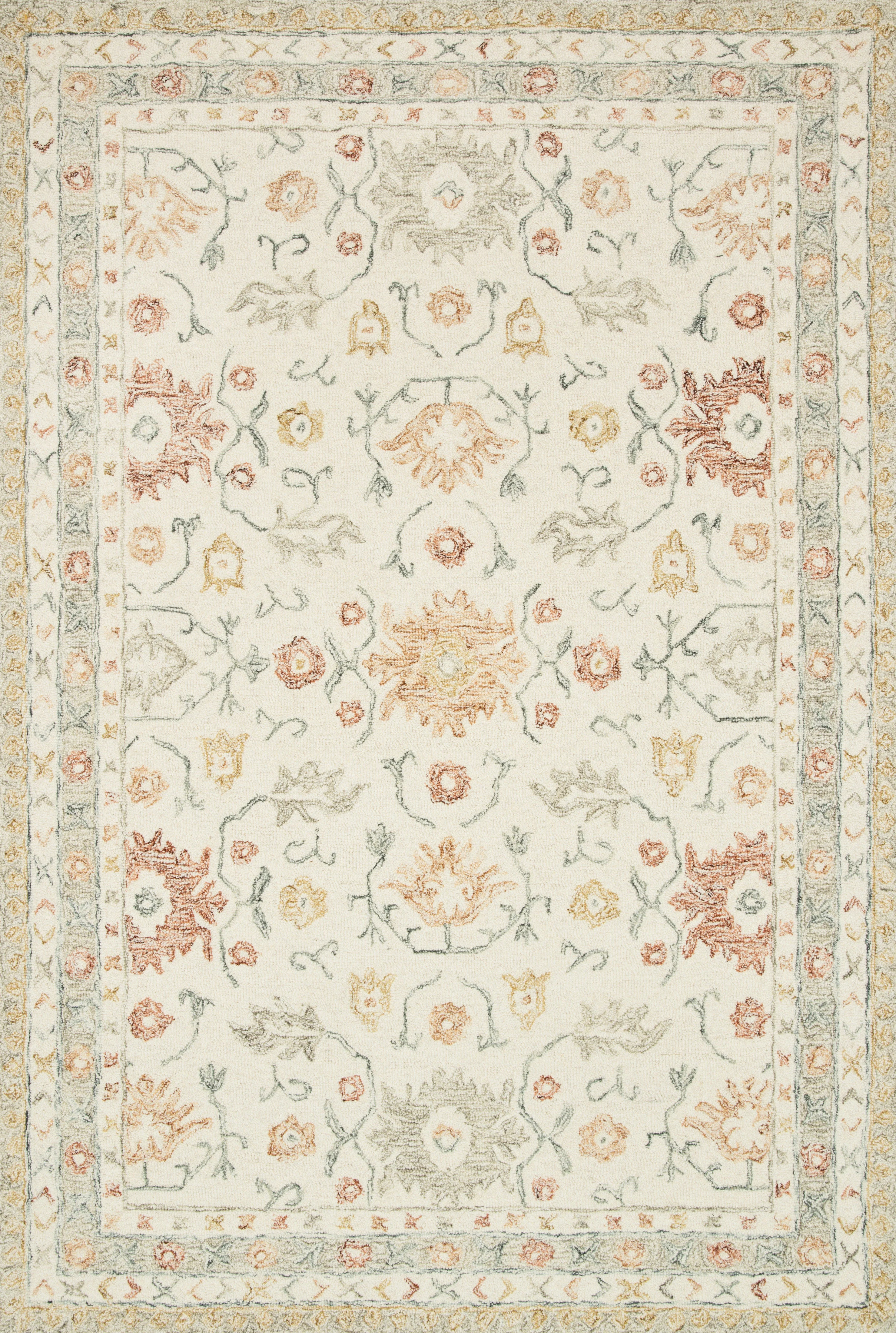 Loloi | Norabel Collection | Ivory / Rust | NOR-03 - Image 1
