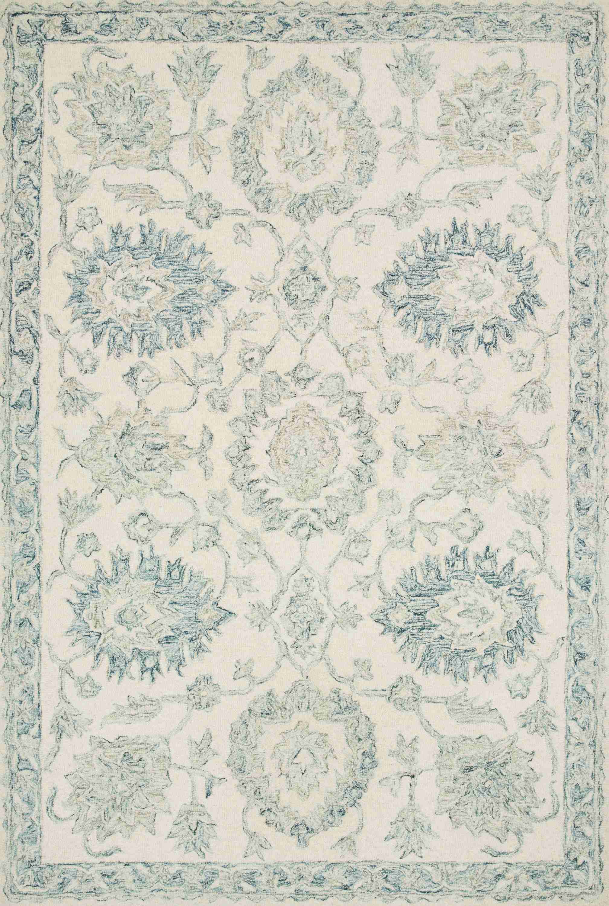 Loloi | Norabel Collection | Ivory / Blue | NOR-04 - Image 1