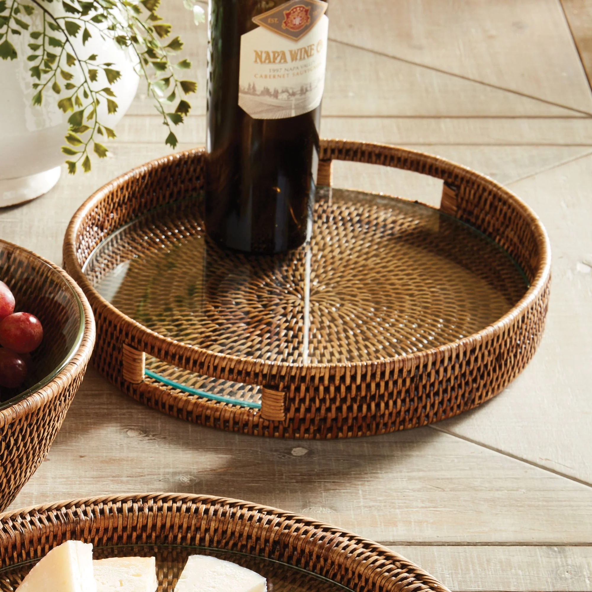 Burma Rattan Serving Tray - Image 2