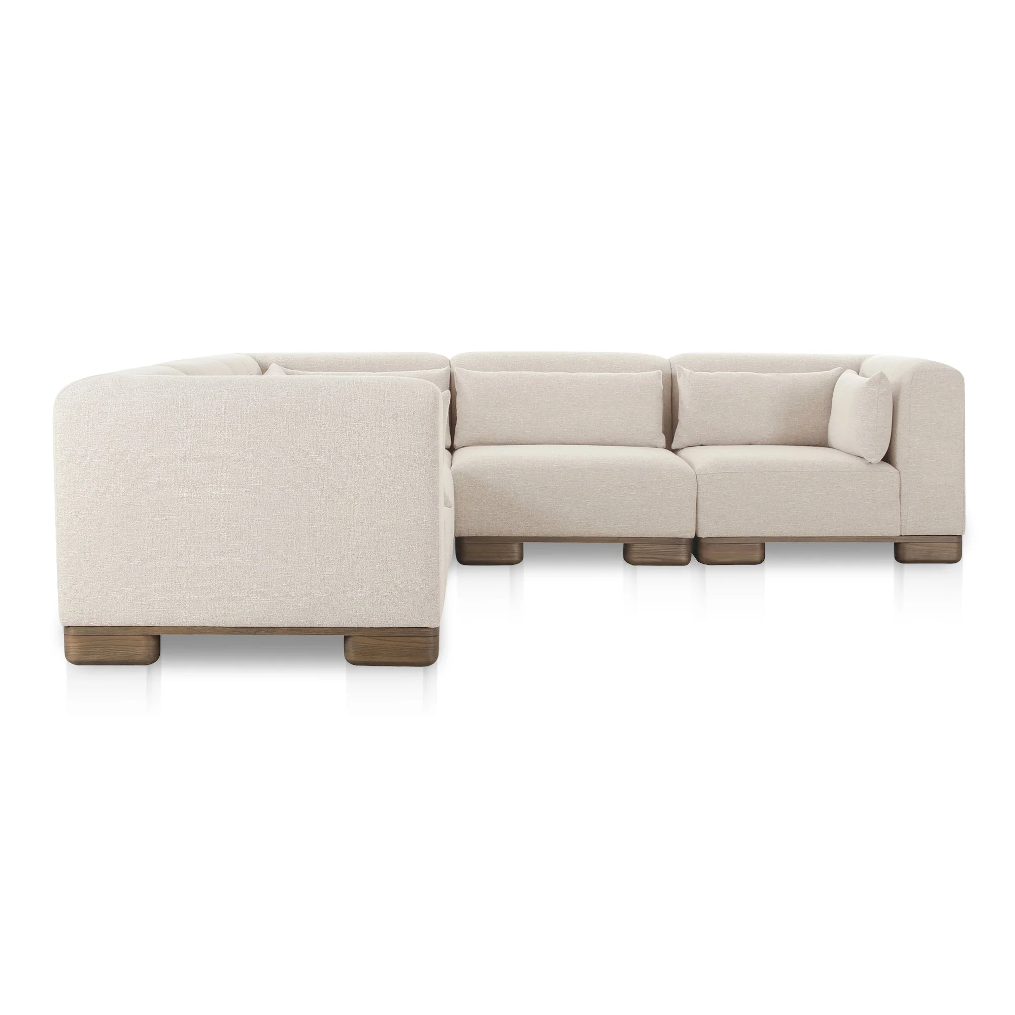 June Classic L-Shaped Modular Sectional Oatmeal - Image 3