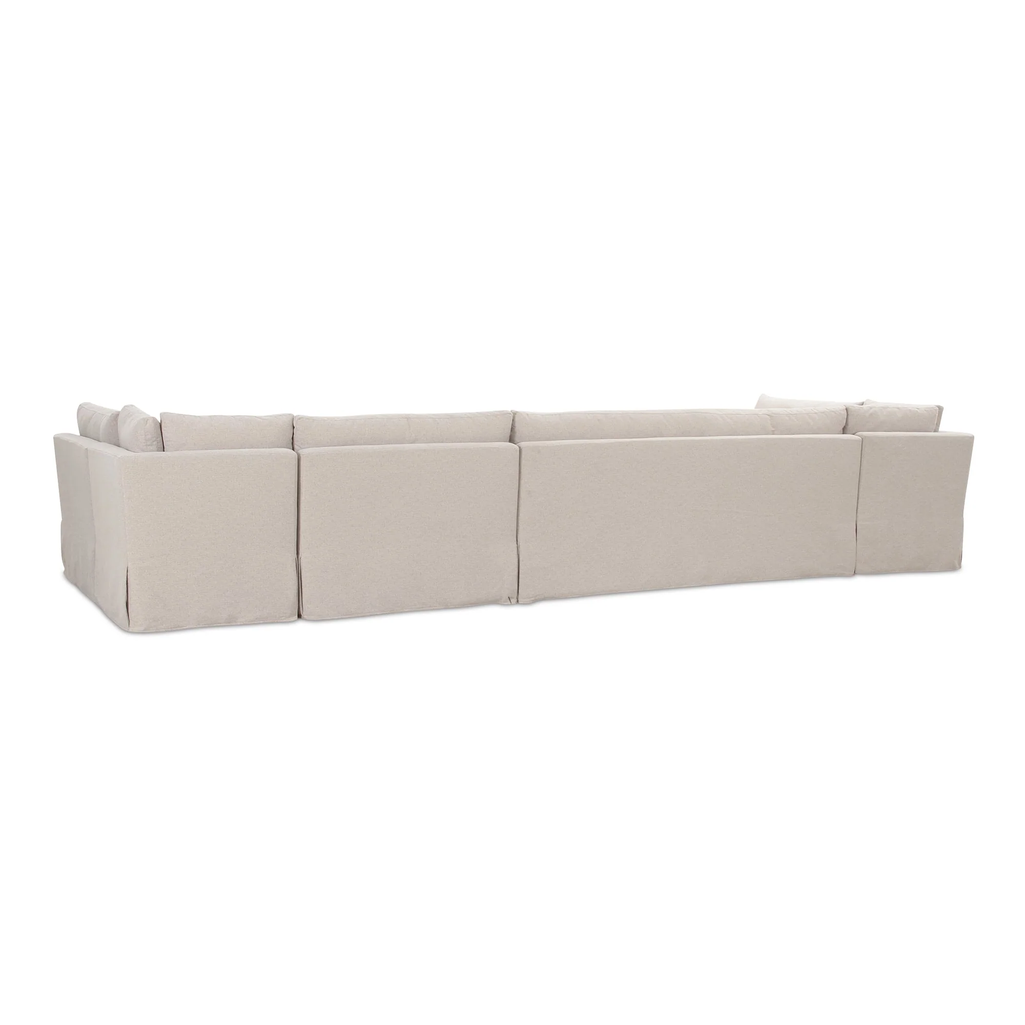 Fable Slipcover Dining Banquette U-Shape Beige 168 in. - Image 2