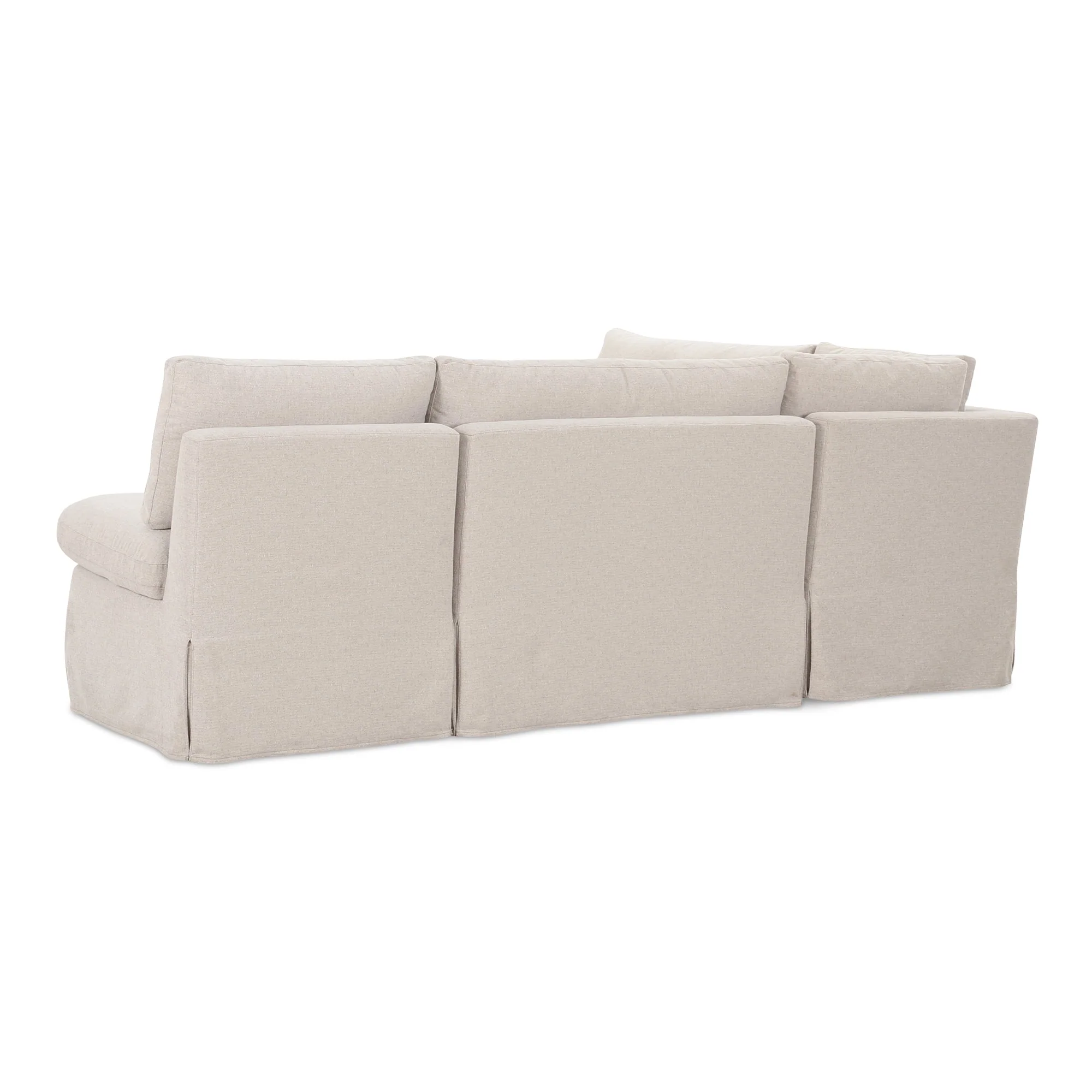 Fable Slipcover Dining Banquette L-Shape Beige 96 in. - Image 2