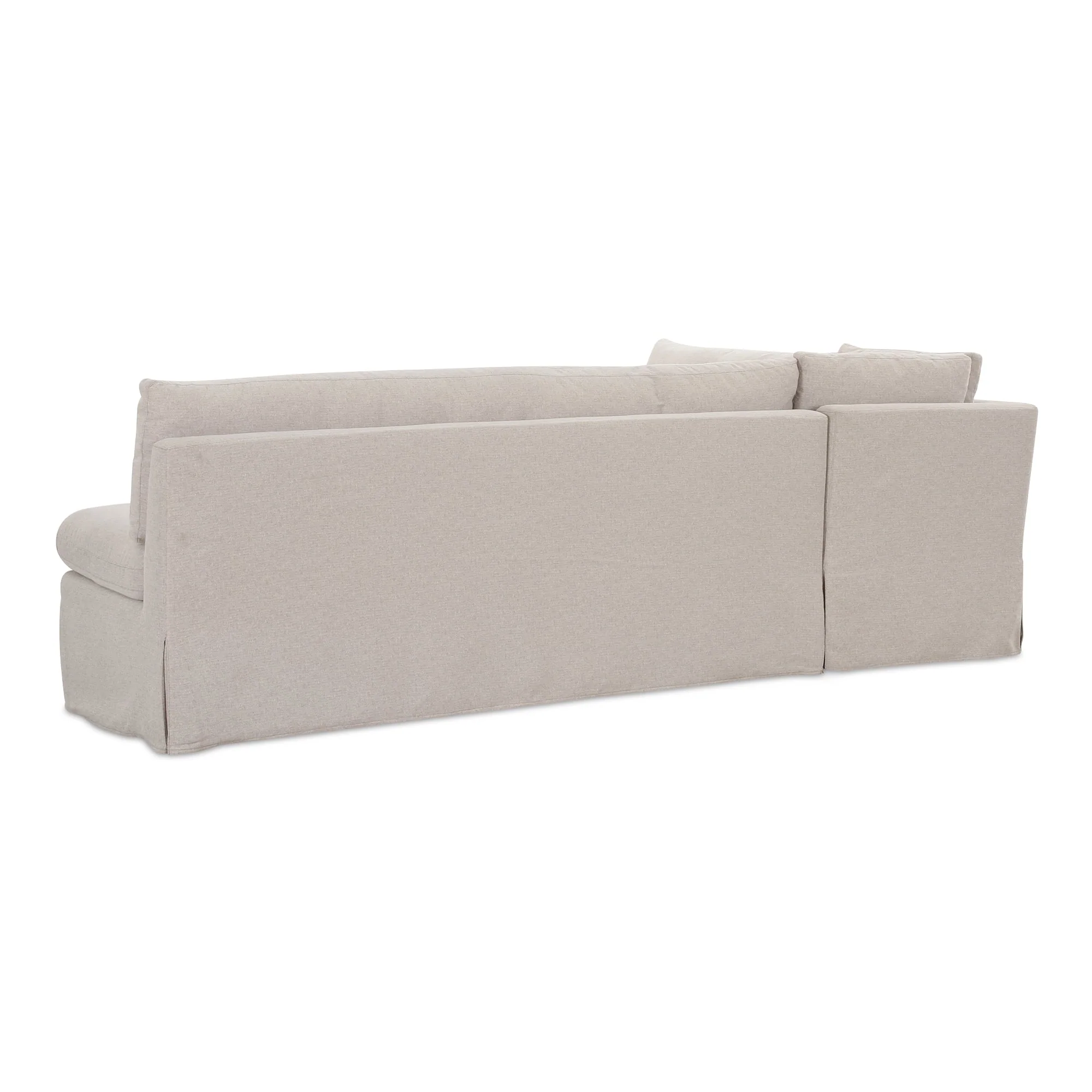 Fable Slipcover Dining Banquette L-Shape Beige 100.5 in. - Image 2