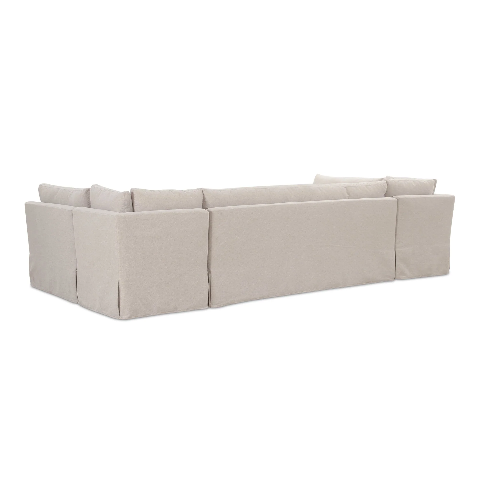 Fable Slipcover Dining Banquette U-Shape Beige 129 in. - Image 2