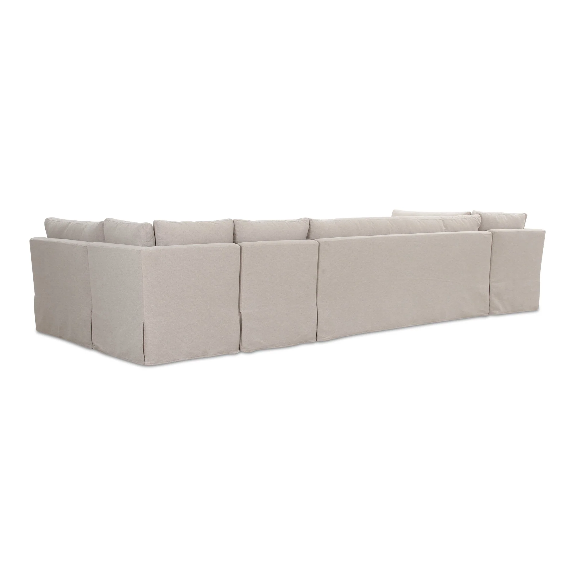 Fable Slipcover Dining Banquette U-Shape Beige 154 in. - Image 2