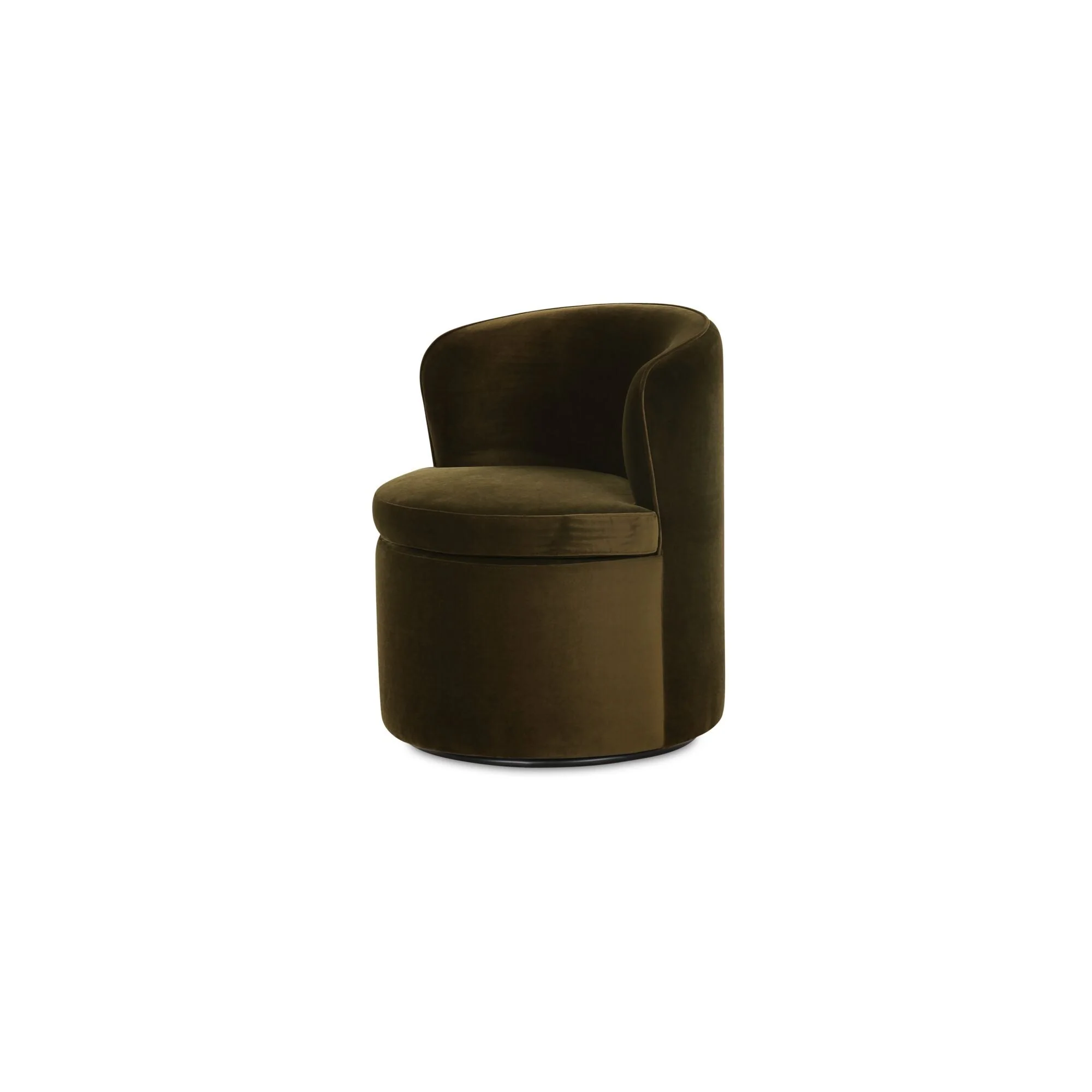 Dane Swivel Dining Chair Faux Green Mohair - Image 3