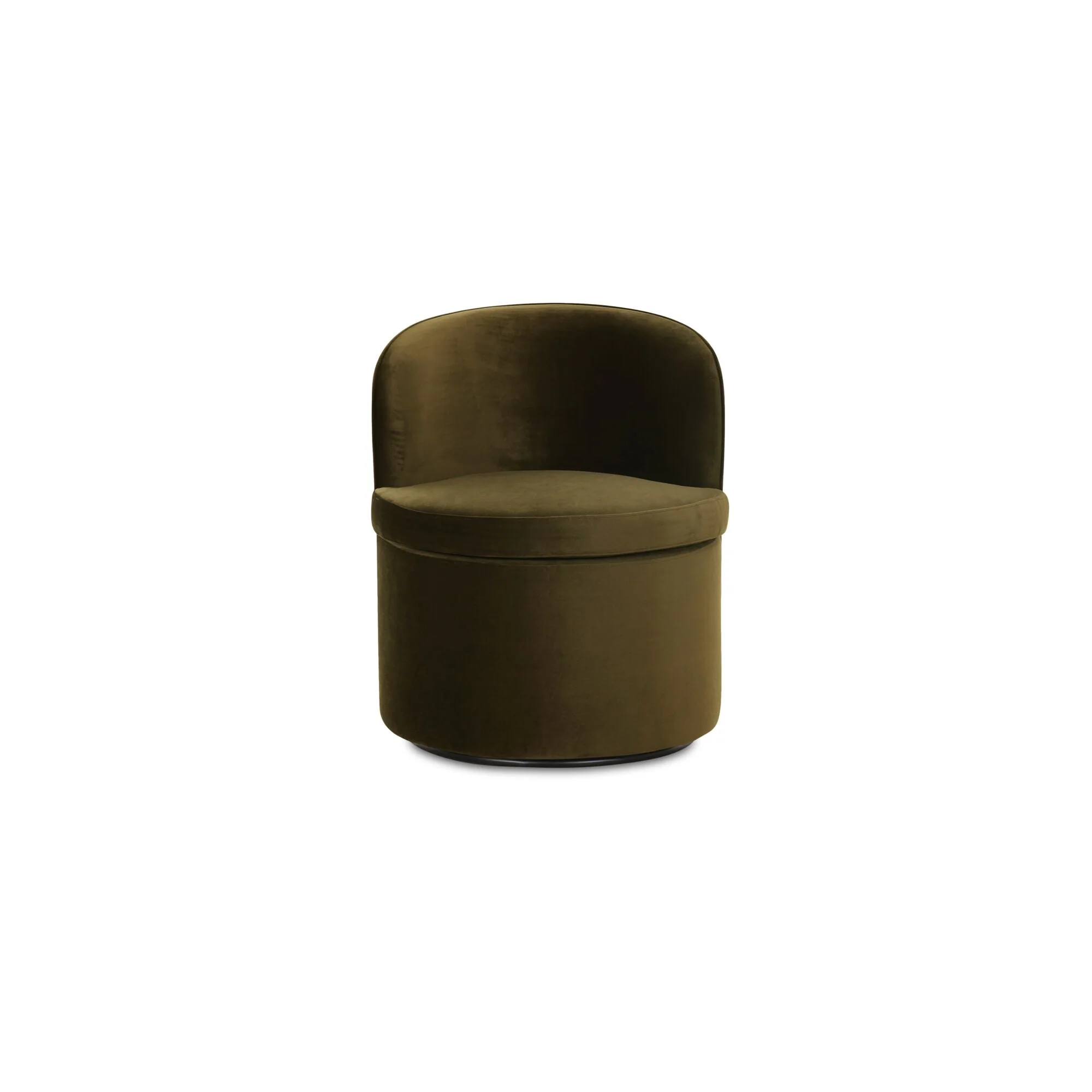 Dane Swivel Dining Chair Faux Green Mohair - Image 1