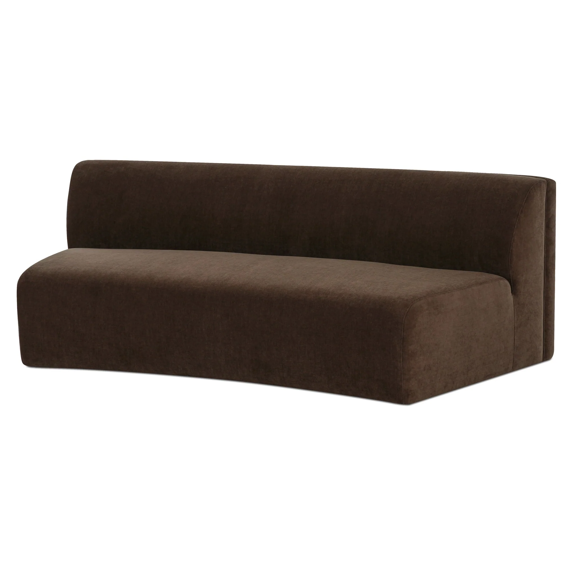 Naomi Concave Sofa Dark Brown - Image 3