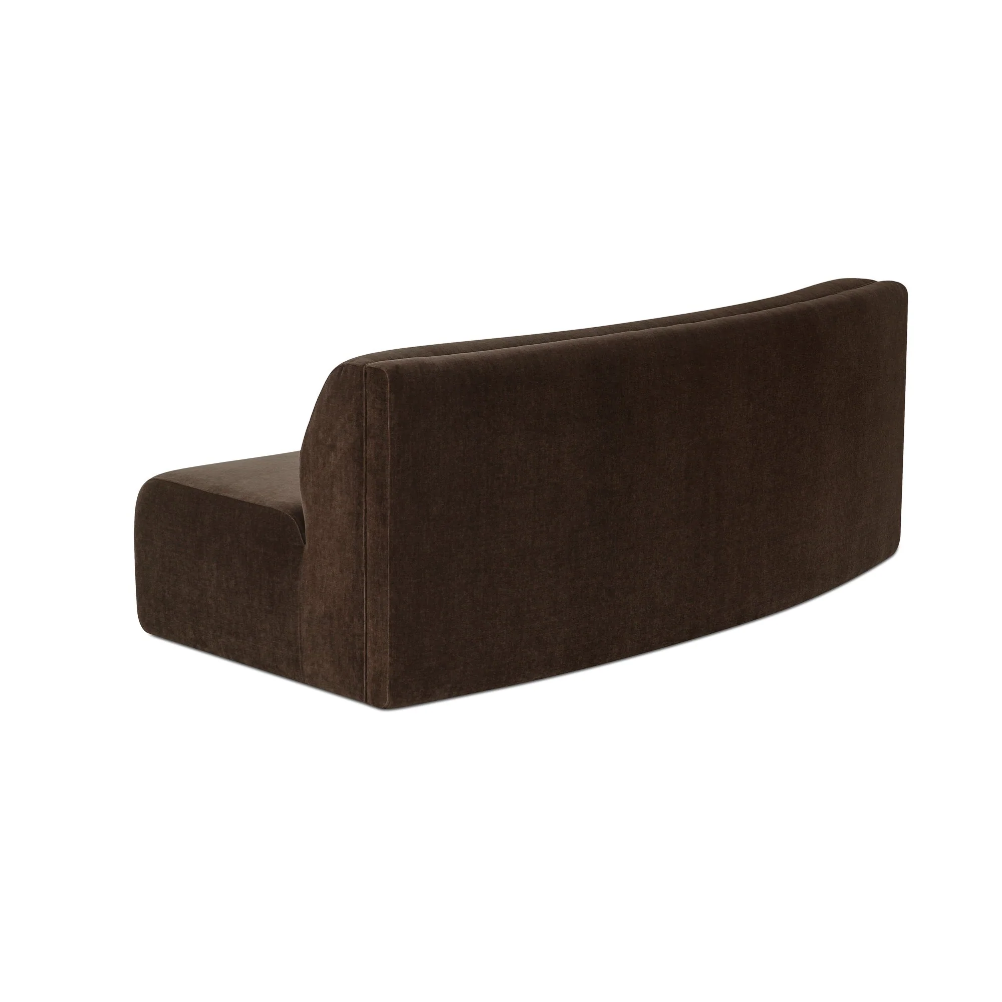 Naomi Concave Sofa Dark Brown - Image 2