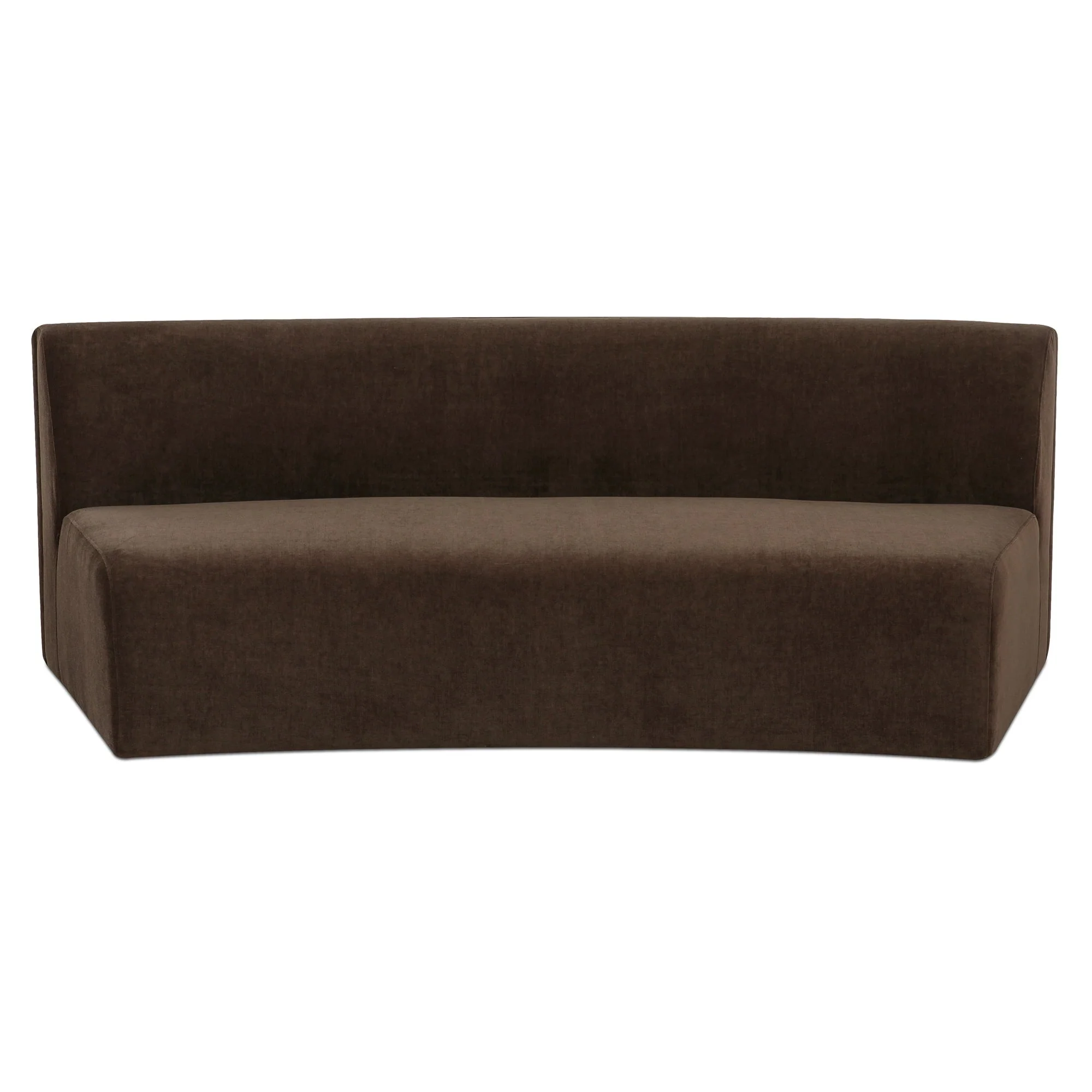 Naomi Concave Sofa Dark Brown - Image 1