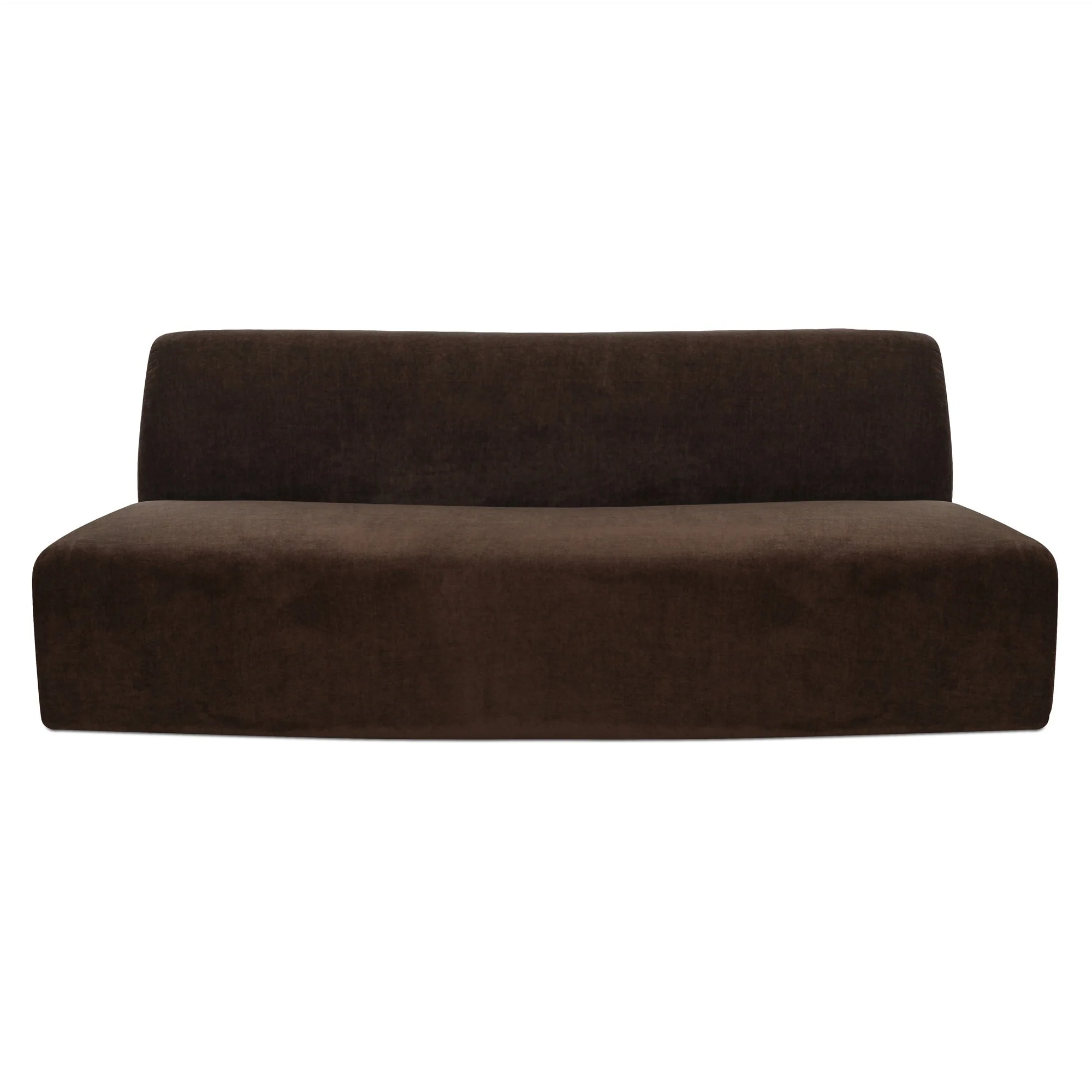 Naomi Convex Sofa Dark Brown - Image 1