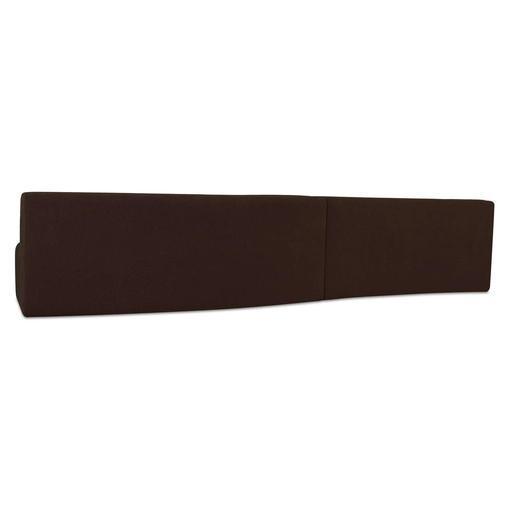 Naomi 2 Piece Wave Modular Sectional Dark Brown - Image 2