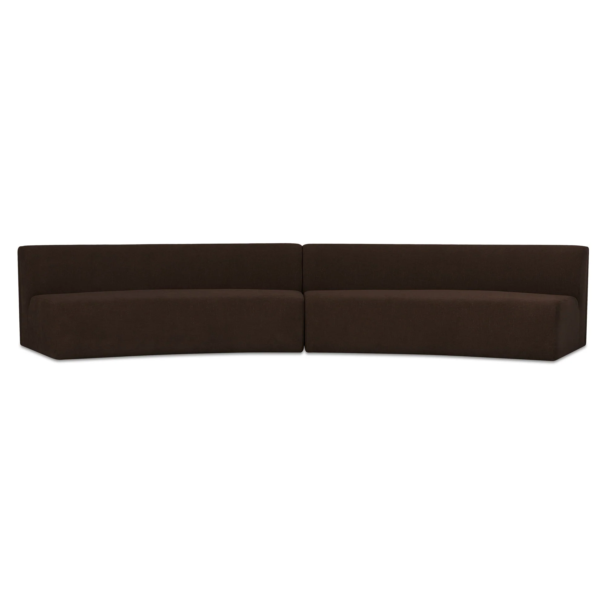 Naomi 2 Piece Concave Modular Sectional Dark Brown - Image 1
