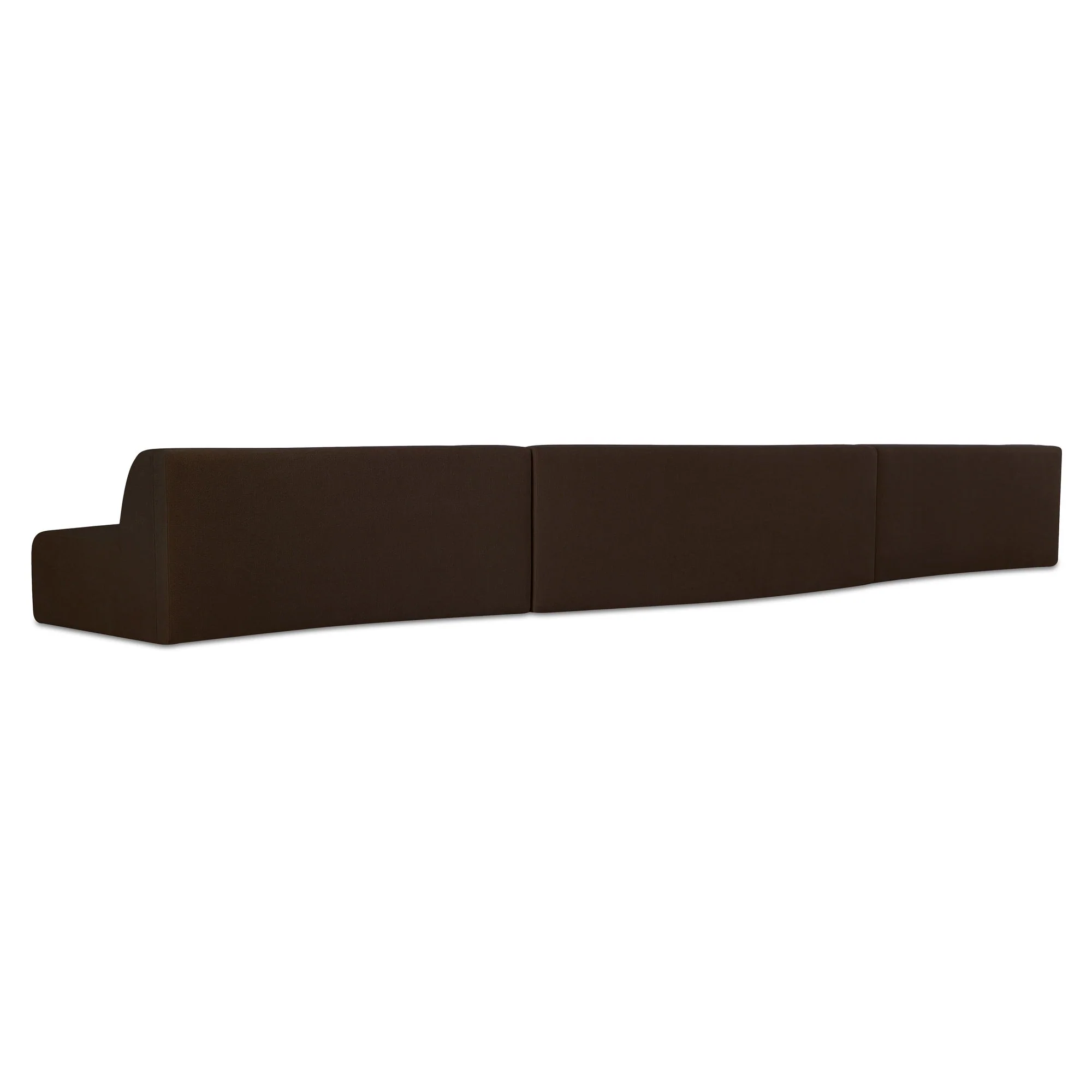 Naomi 3 Piece Wave Modular Sectional Dark Brown - Image 2