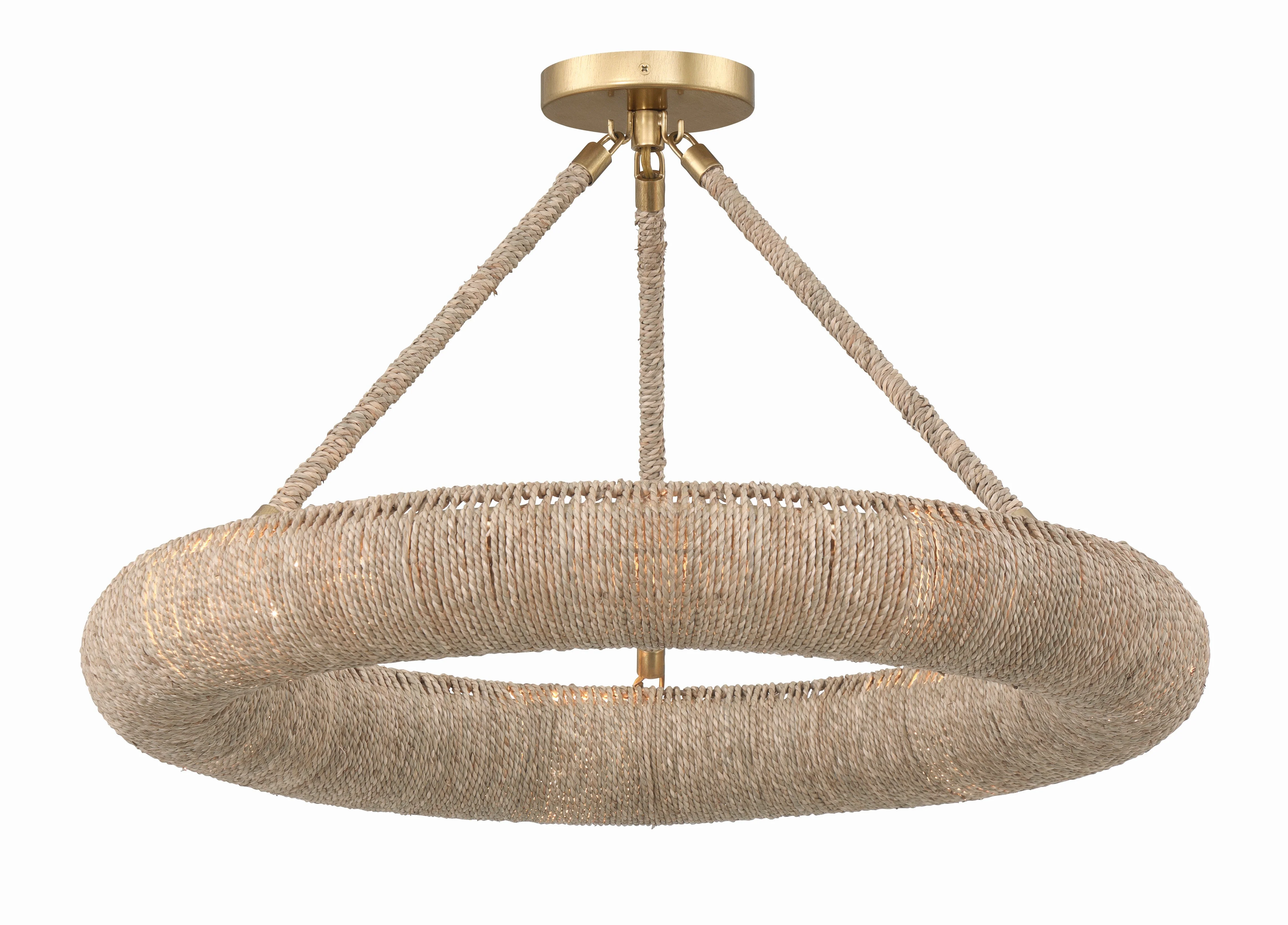 Oakley 24” Integrated LED Soft Gold Semi Flush Mount