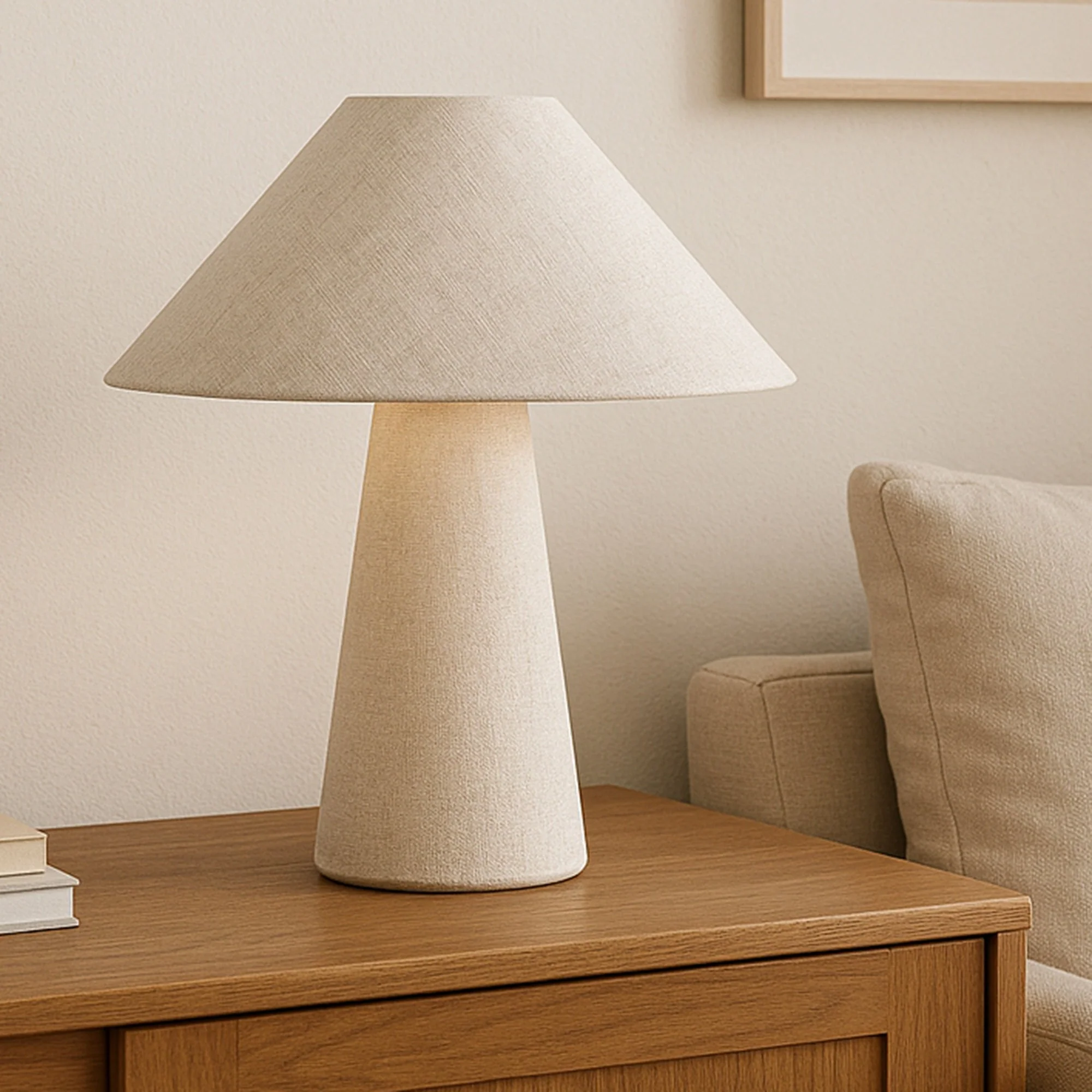 Nori Table Lamp Flecked White - Image 3