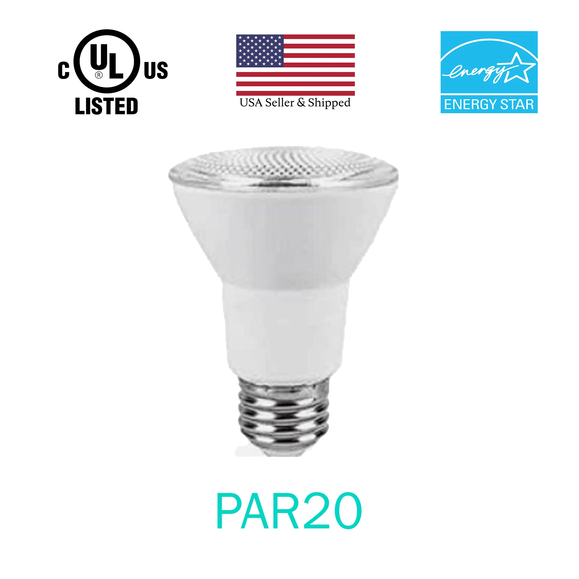 PAR20 LED Bulb 6W=40W 480 Lumens E26 Dimmable 5000K Daylight - Image 2