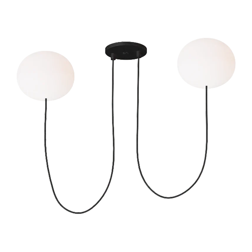 Helium Medium 2 Light Chandelier - Image 1