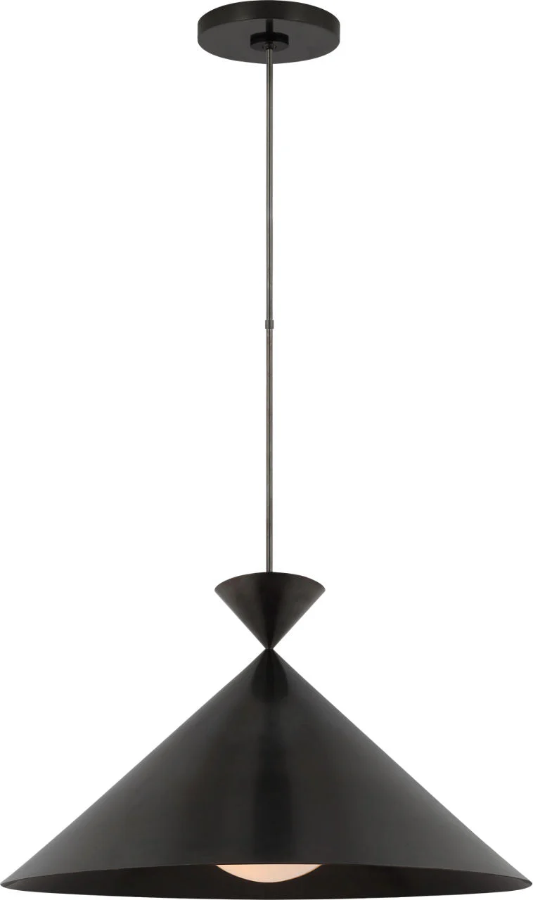 Orsay Grande Pendant | Bronze | White Glass - Image 1
