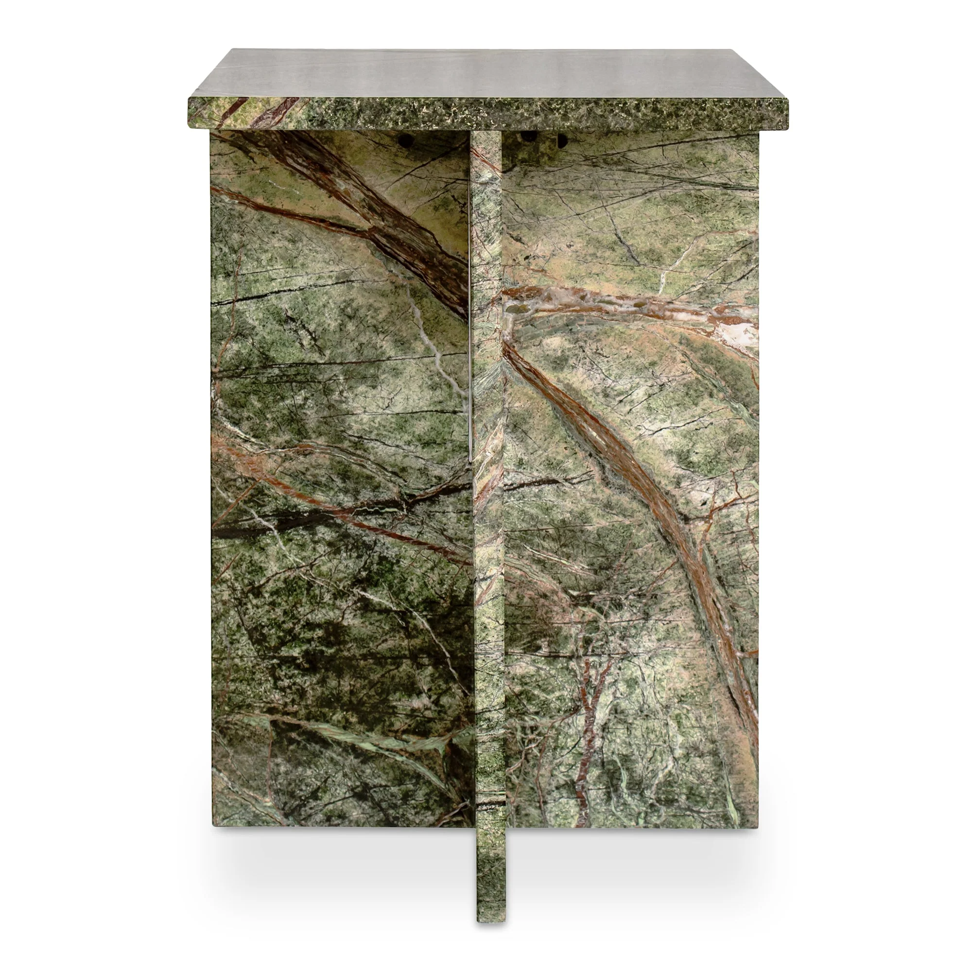 Blair Accent Table Rainforest Green Marble - Image 1