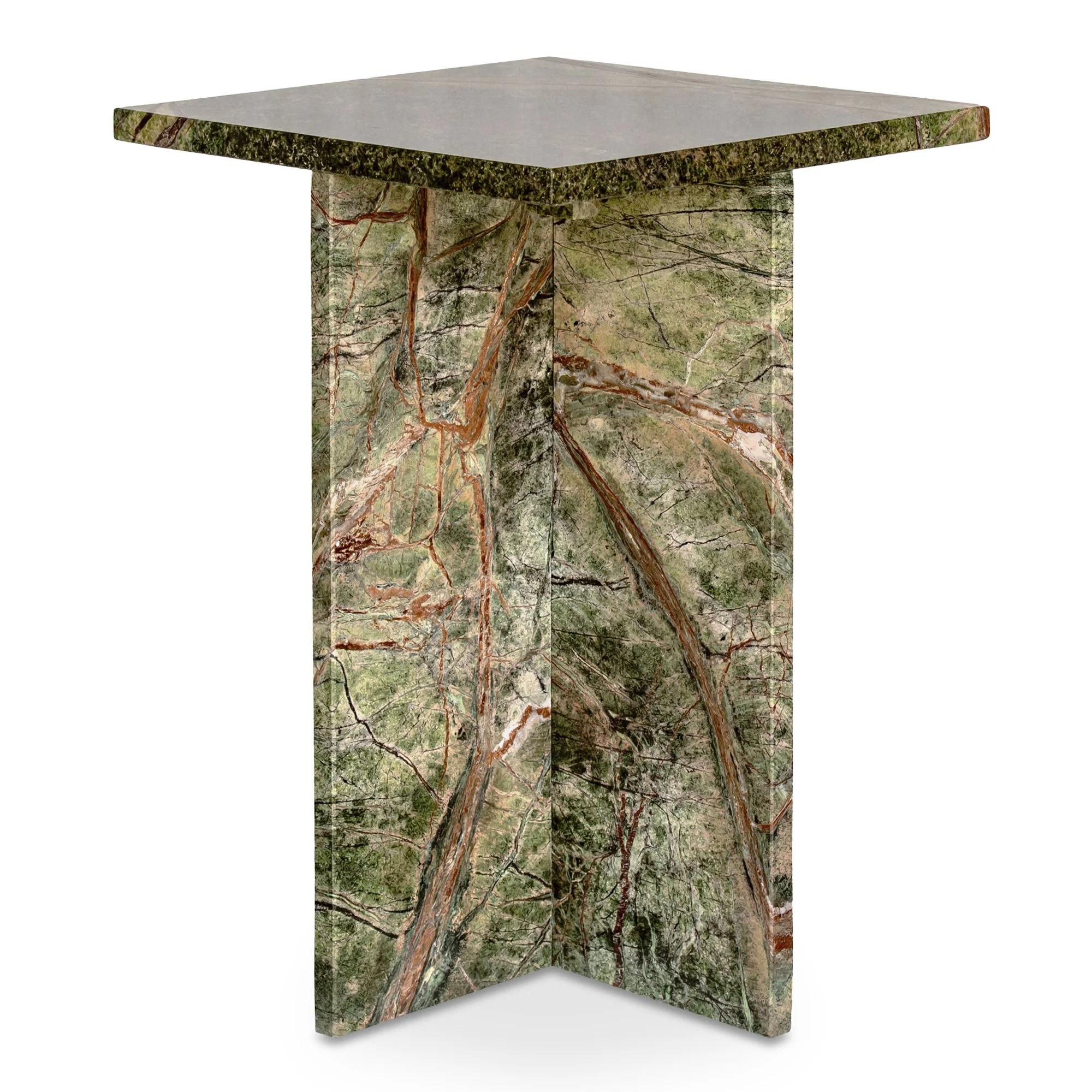 Blair Accent Table Rainforest Green Marble - Image 2